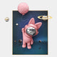 Giant Sculptures’ Pink 3D Astronaut Bunny Balloon Starry Wall Art features a shiny-helmeted bunny floating in space with a pink moon balloon, surrounded by planets and stars for a whimsical cosmic touch.