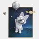 A cute white cat in a spacesuit floats in space with a moon balloon, surrounded by stars and planets—adding playful charm to any décor. Pair it with Giant Sculptures’ Chrome 3D Astronaut Bunny Balloon Starry Wall Art for the ultimate space theme.