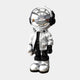 The Lunar Silver Astronaut Beats Figure by Giant Sculptures is a futuristic 36cm statue featuring a shiny silver helmet and jacket with black headphones, standing on a light gray base. Its reflective finish makes it an ideal piece of space décor.