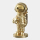 The Giant Sculptures Celestial Gold Astronaut Star Sculpture (85cm) features a figurine in a traditional spacesuit with a reflective visor, standing on a circular base and holding a helmet. Its sleek, metallic luster embodies the spirit of space exploration.