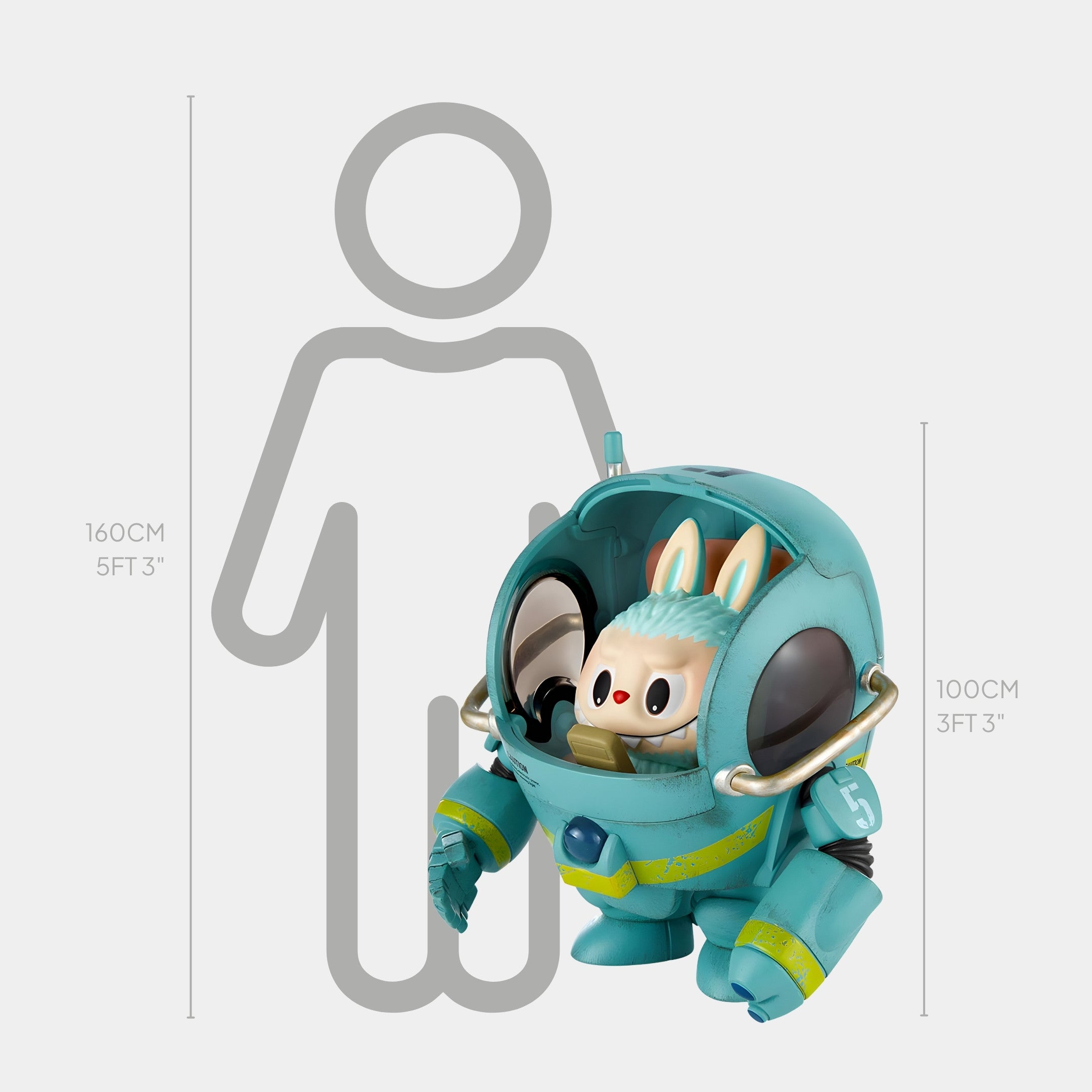 Horizon Labubu Mecha Sculpture | 100cm Sci-Fi Display Figure