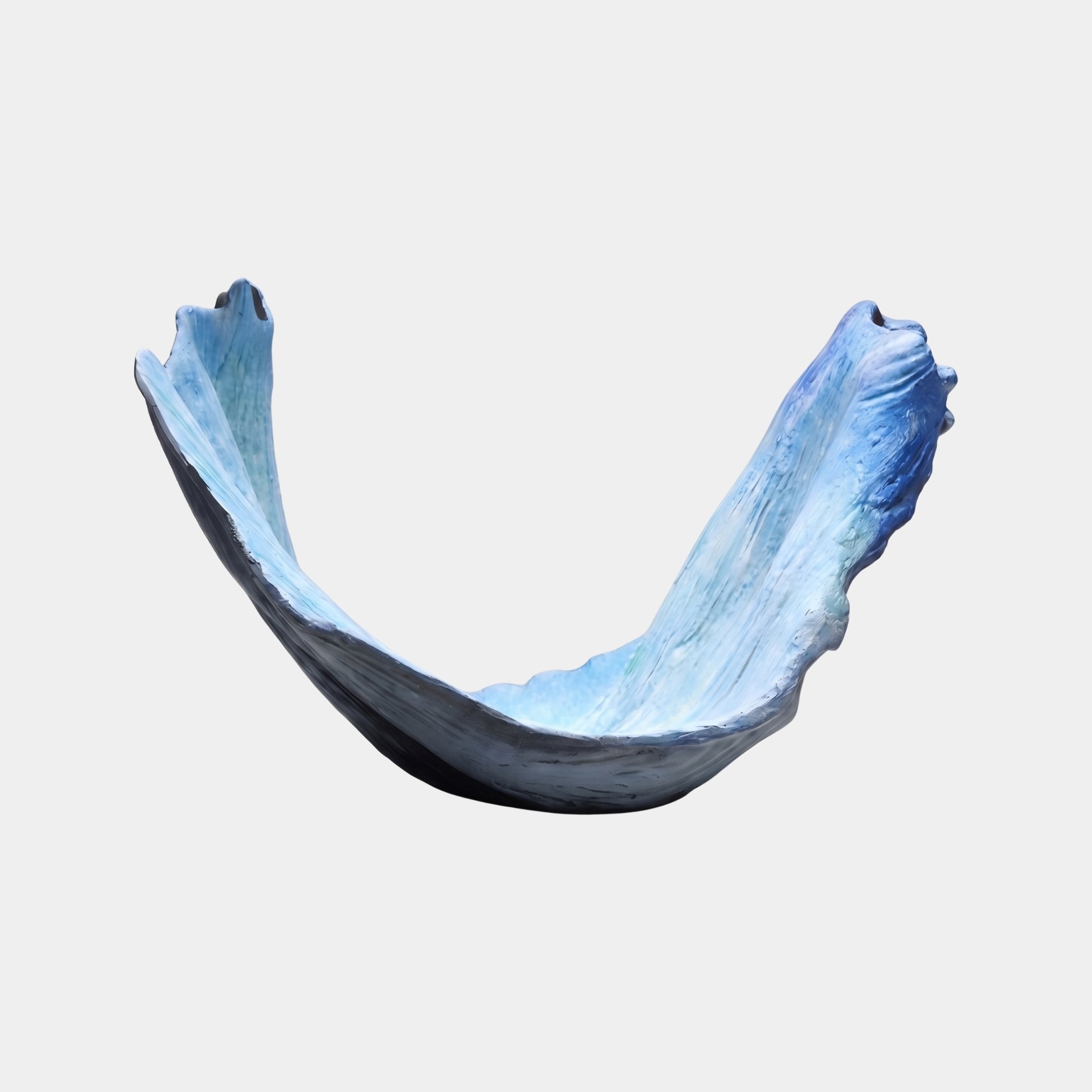 Azure Swell Blue Wave Sculpture - 55cm