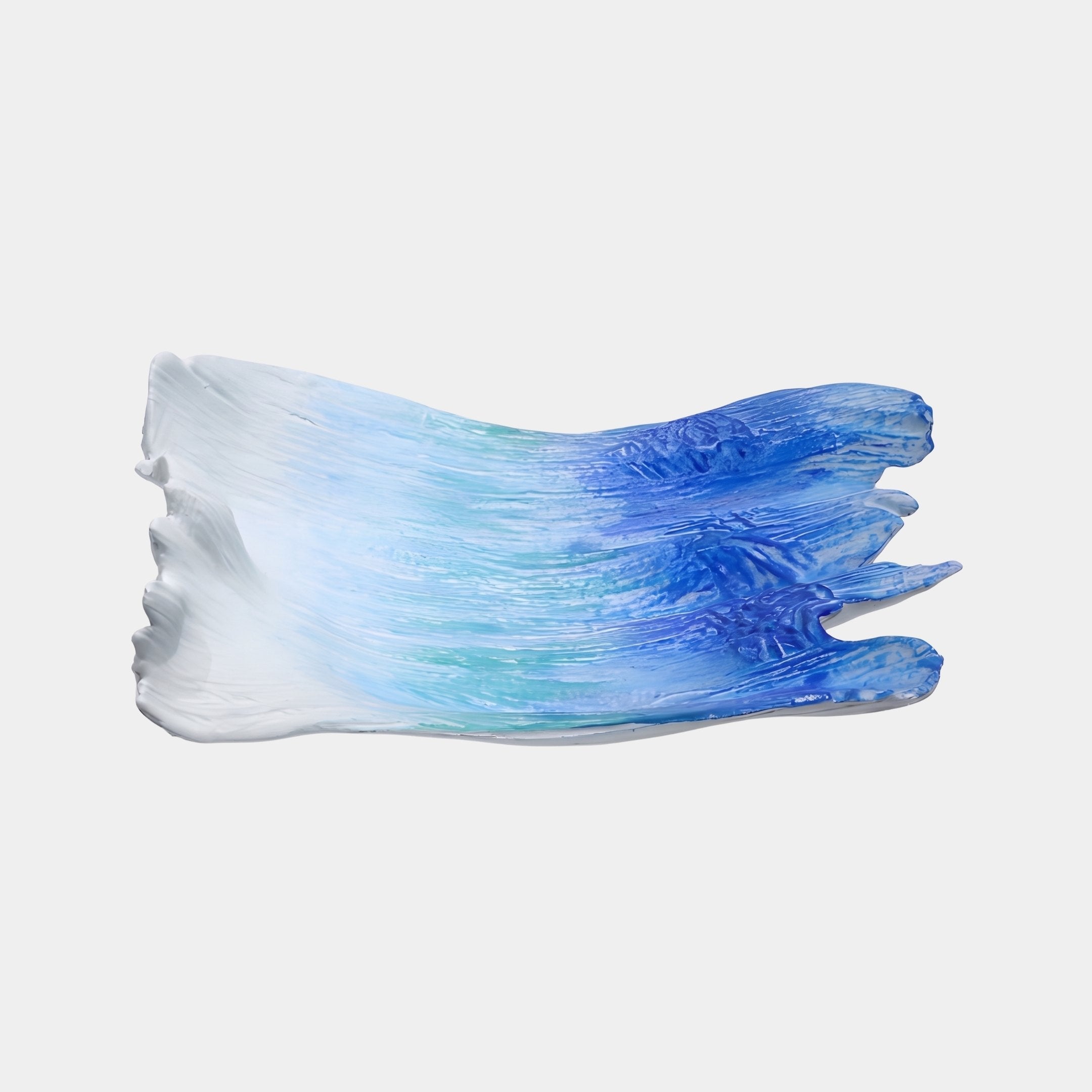 Breaking Spray Blue & White Wave Sculpture - 55cm