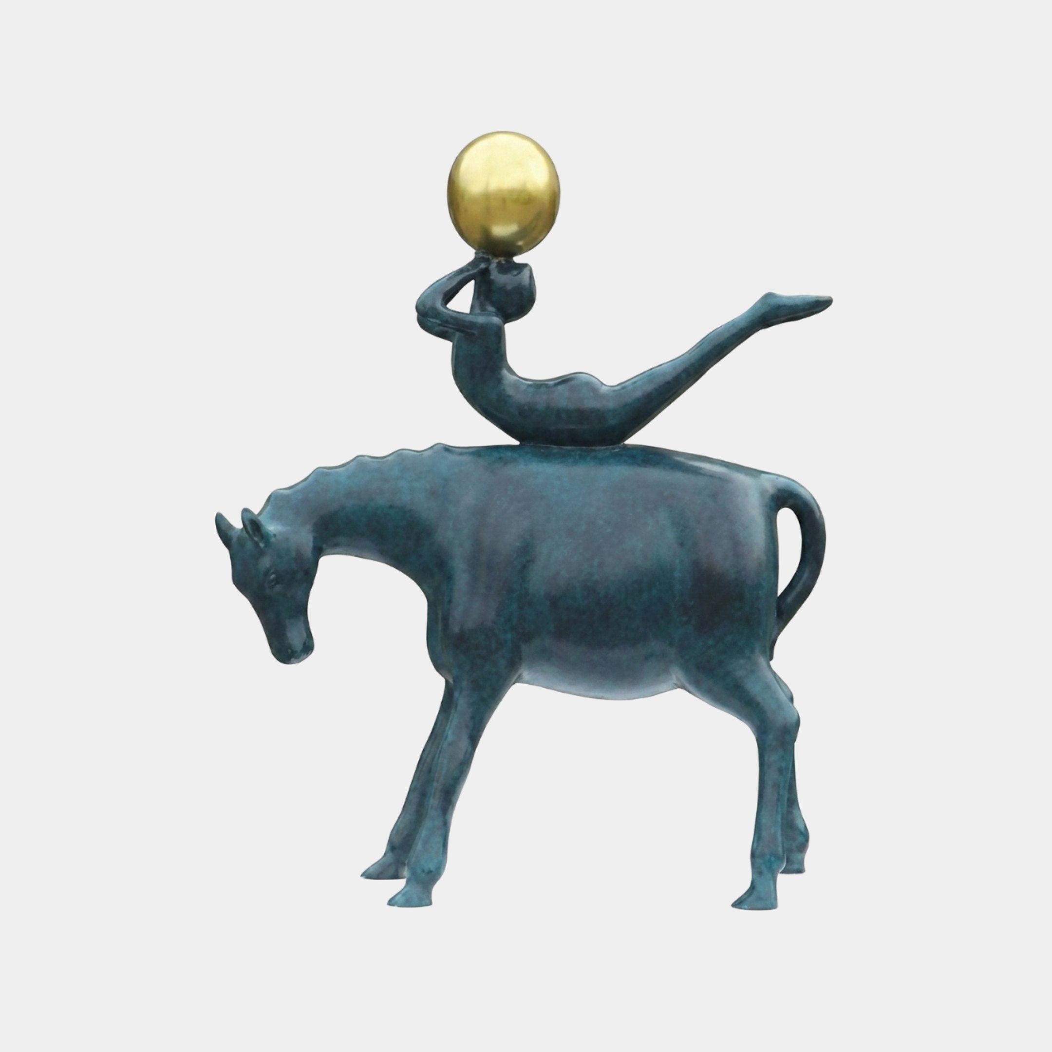 Alvescot Green & Gold Centaur Sculpture - 50cm