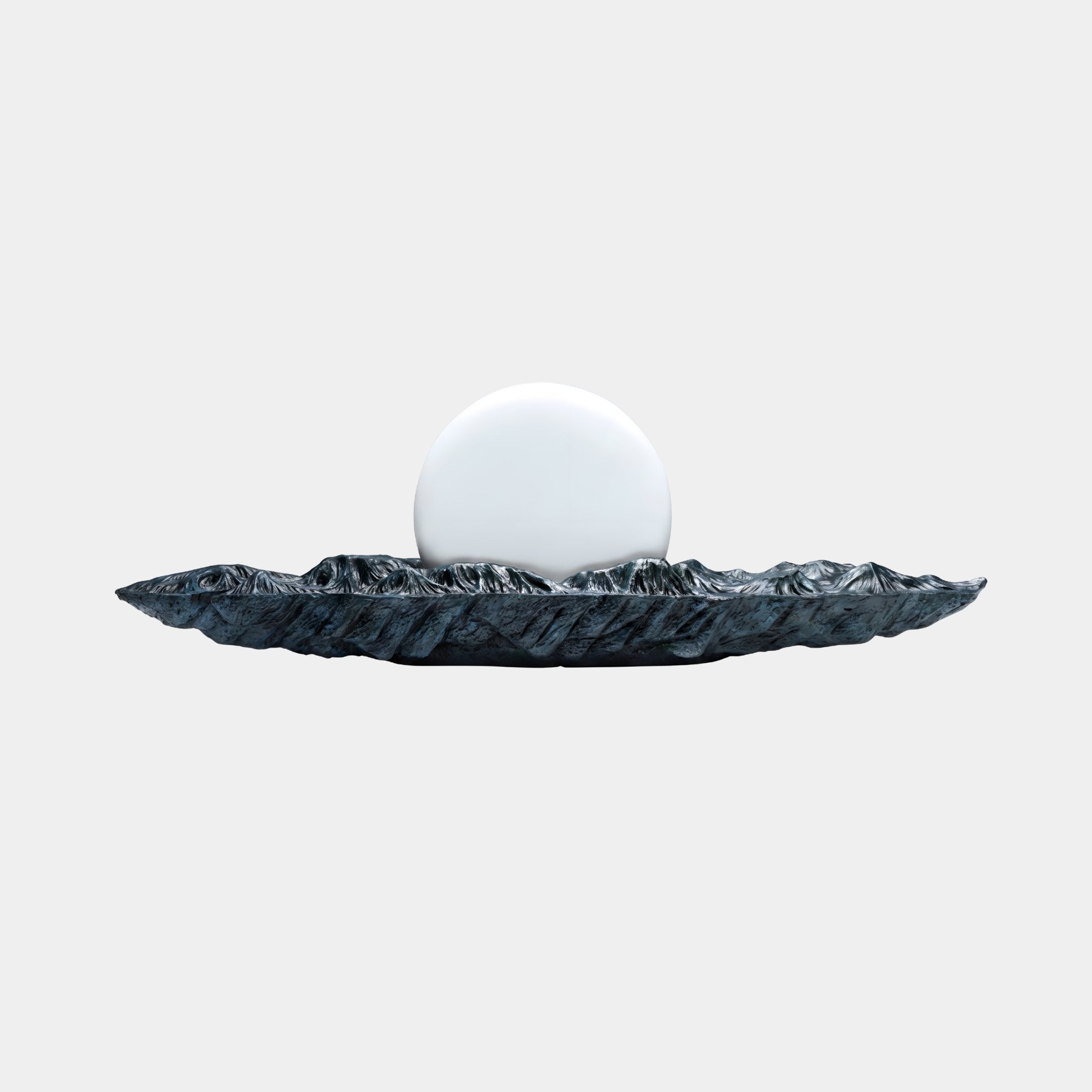 Moonstone White & Black Moon Sculpture - 85cm