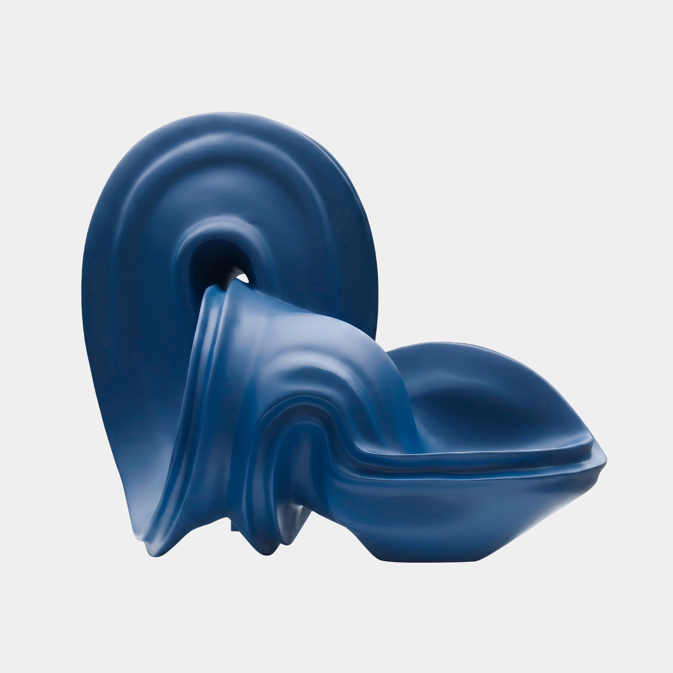 Amber Ribbon Blue Abstract Sculpture - 65cm