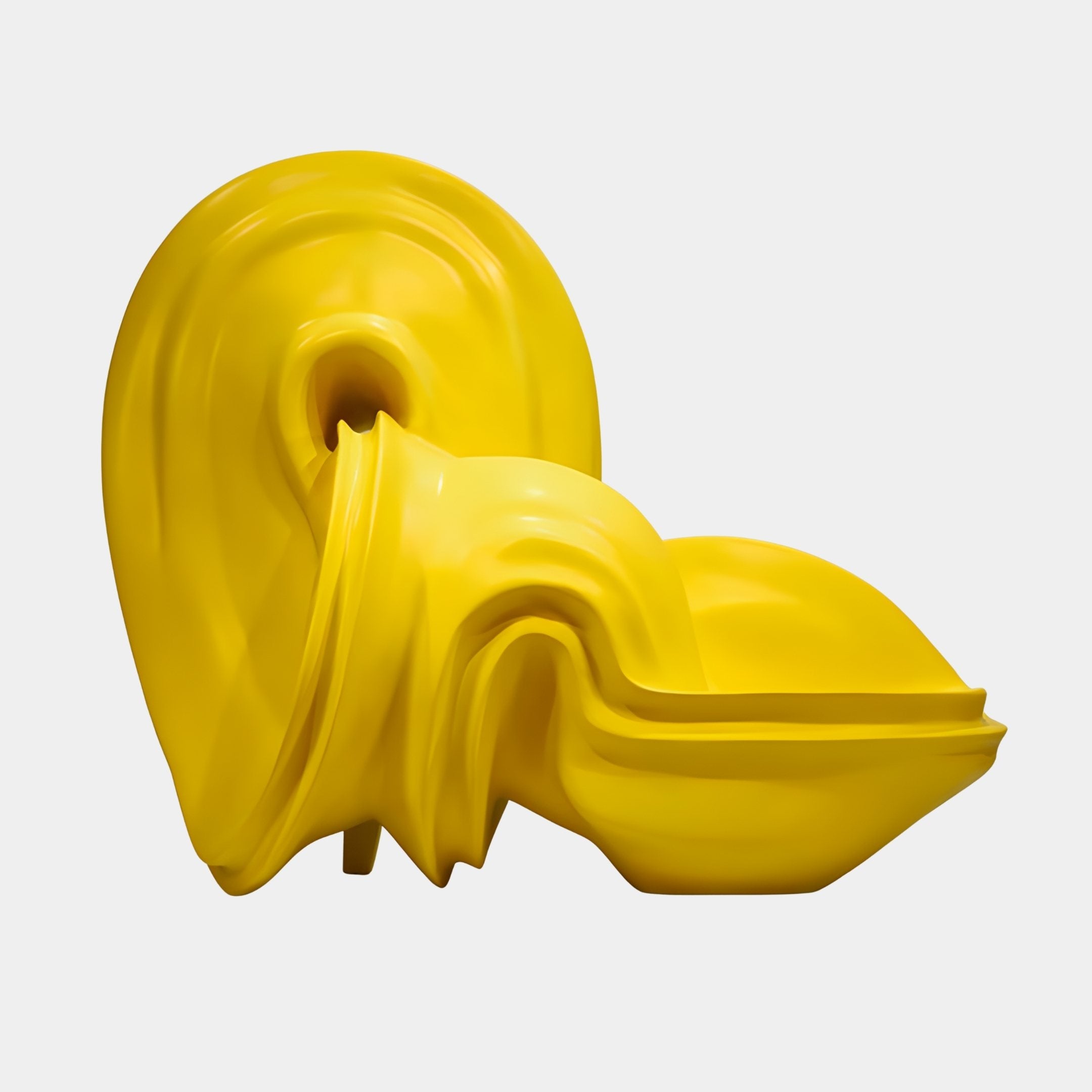 Amber Ribbon Yellow Abstract Sculpture - 65cm