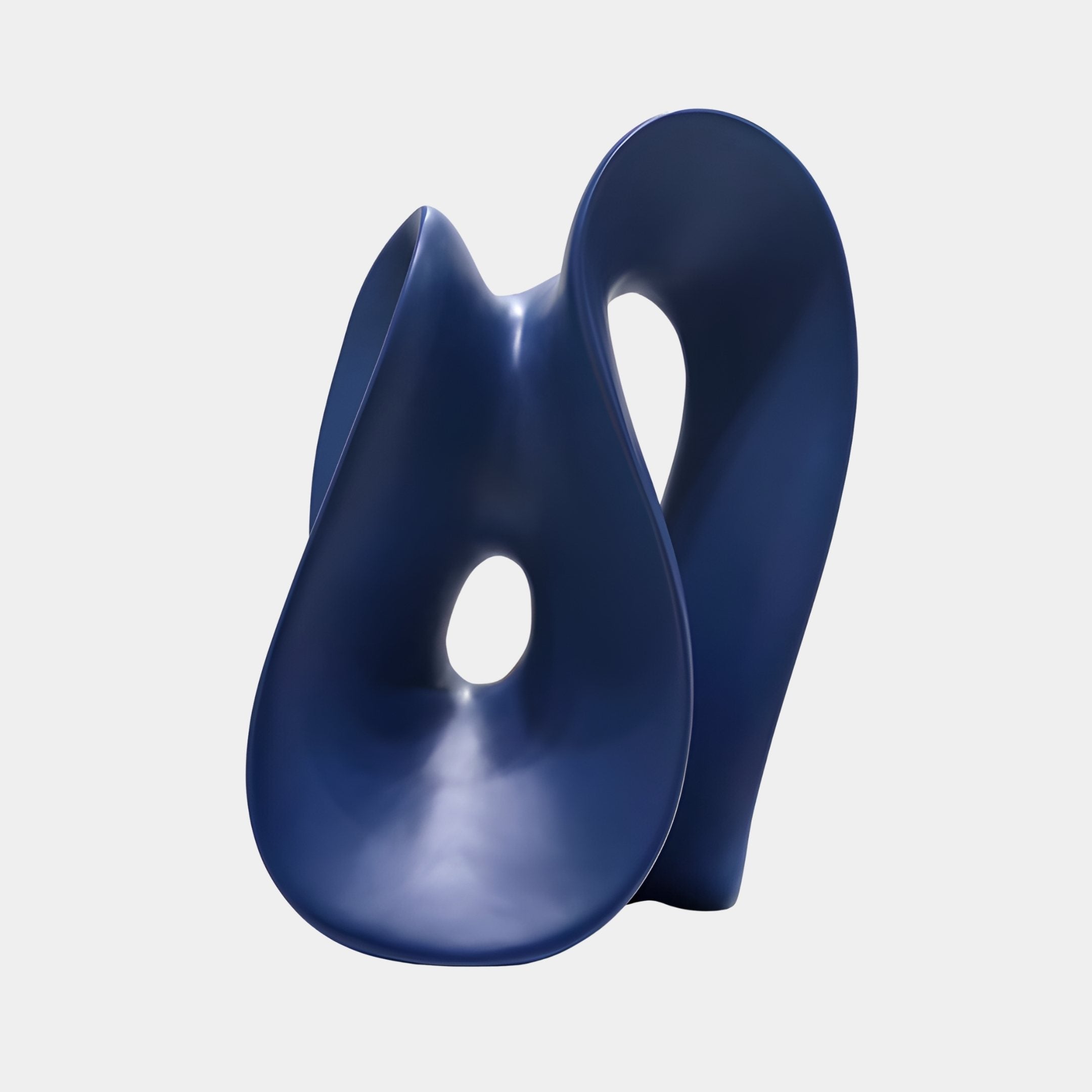 Midnight Loop Blue Abstract Sculpture - 61cm