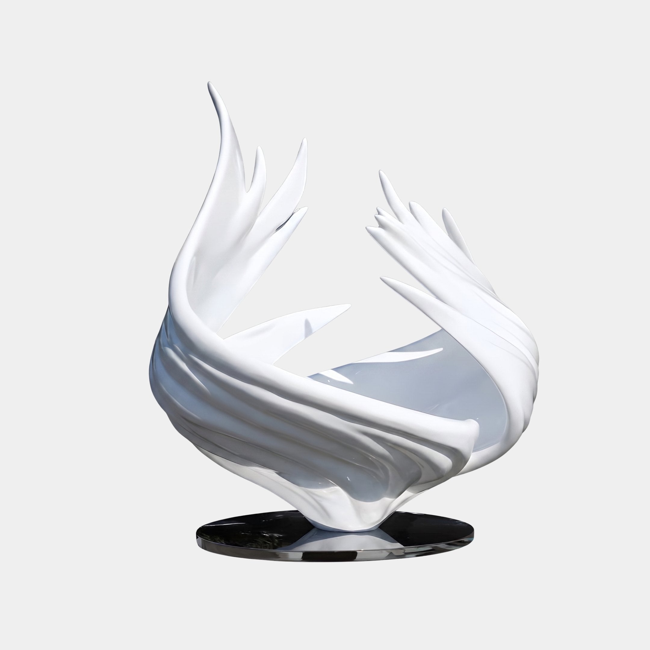 Seraph White Abstract Sculpture - 153cm