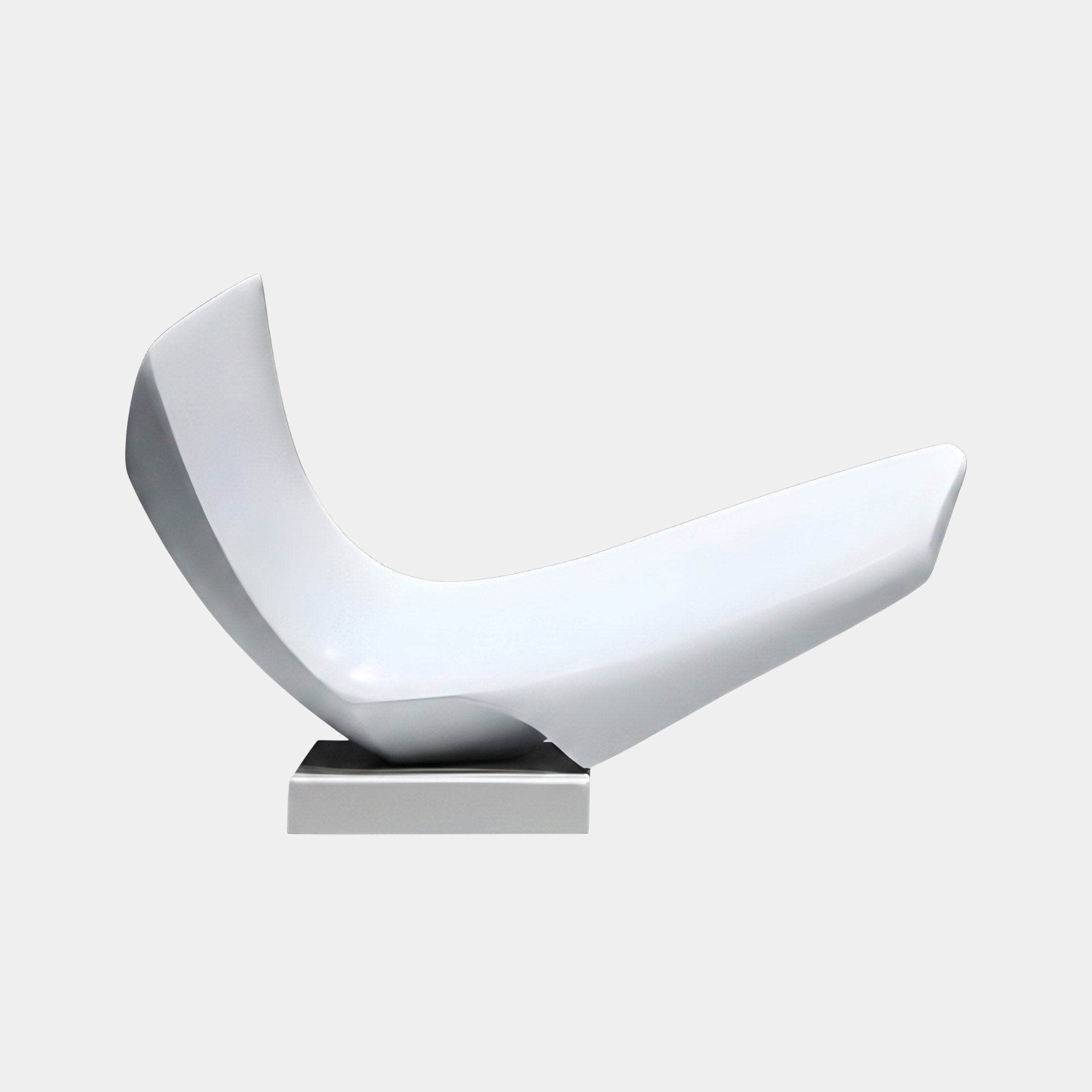 Slipstream White Wave Sculpture - 50cm