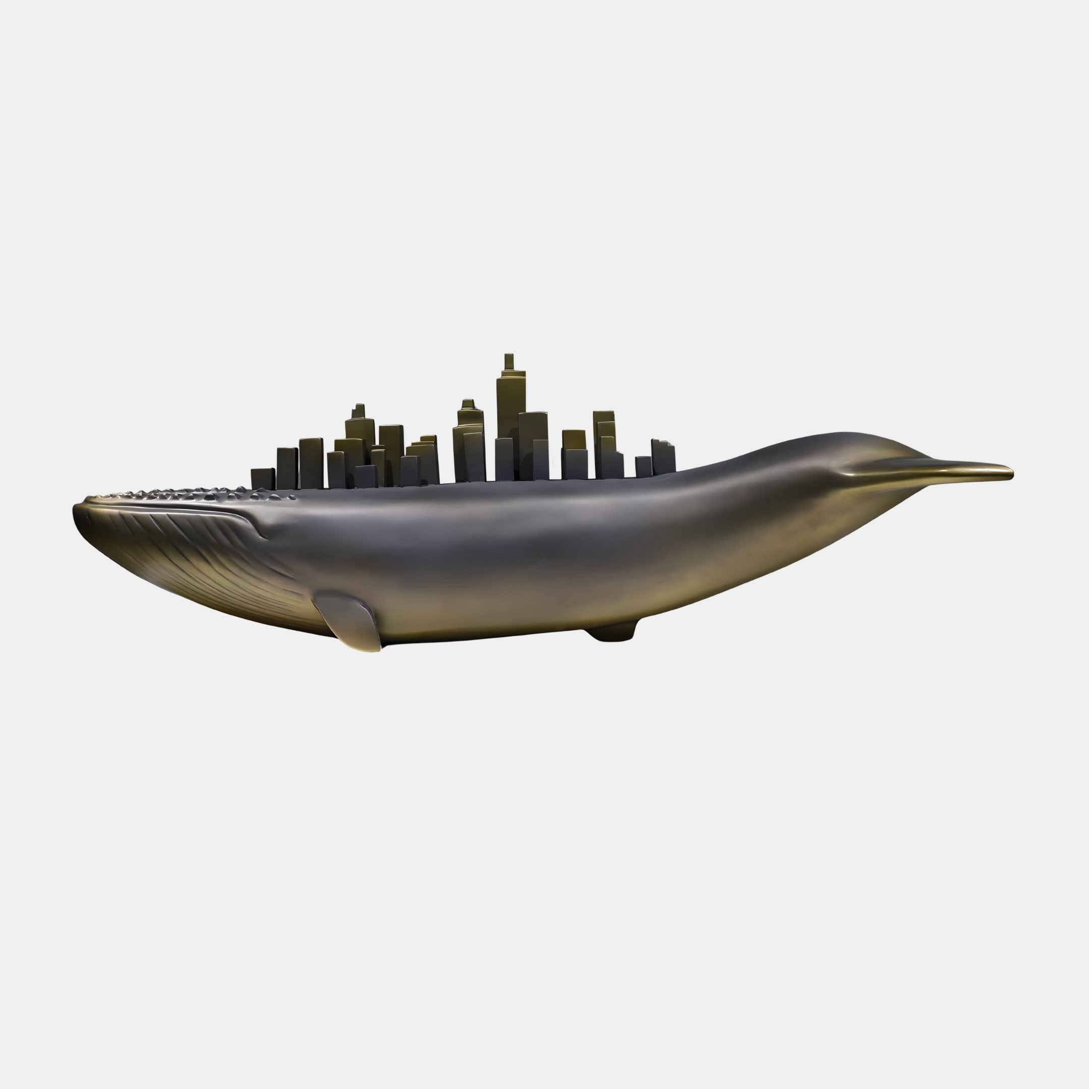Metropolis Bronze Skyline Sculpture - 120cm