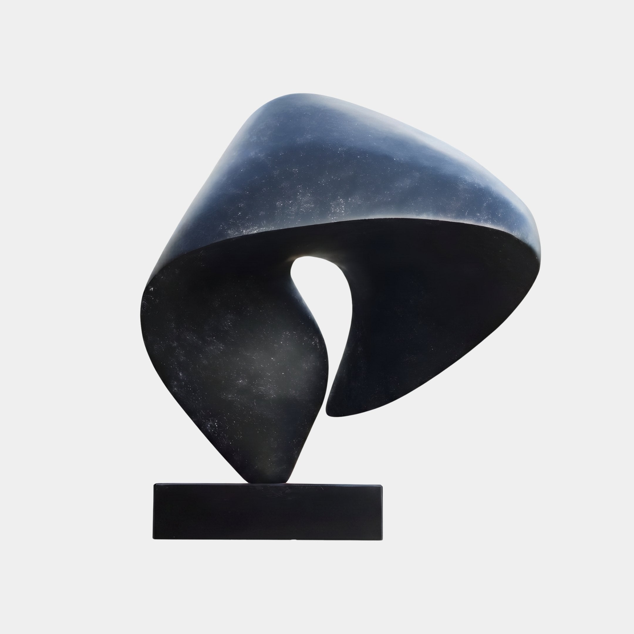 Night Furl Blue Abstract Sculpture - 50cm