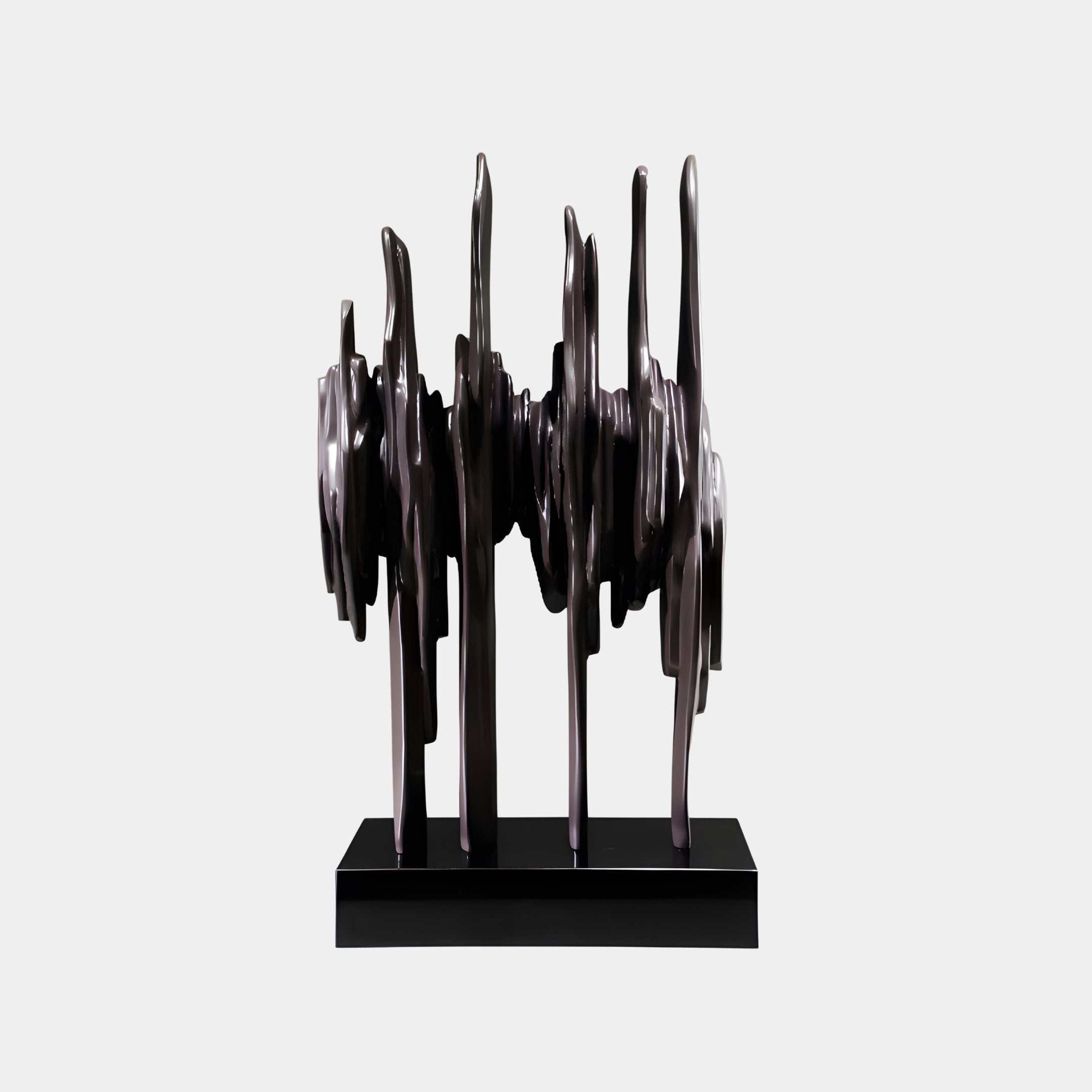 Marsh Stems Black Abstract Sculpture - 105cm