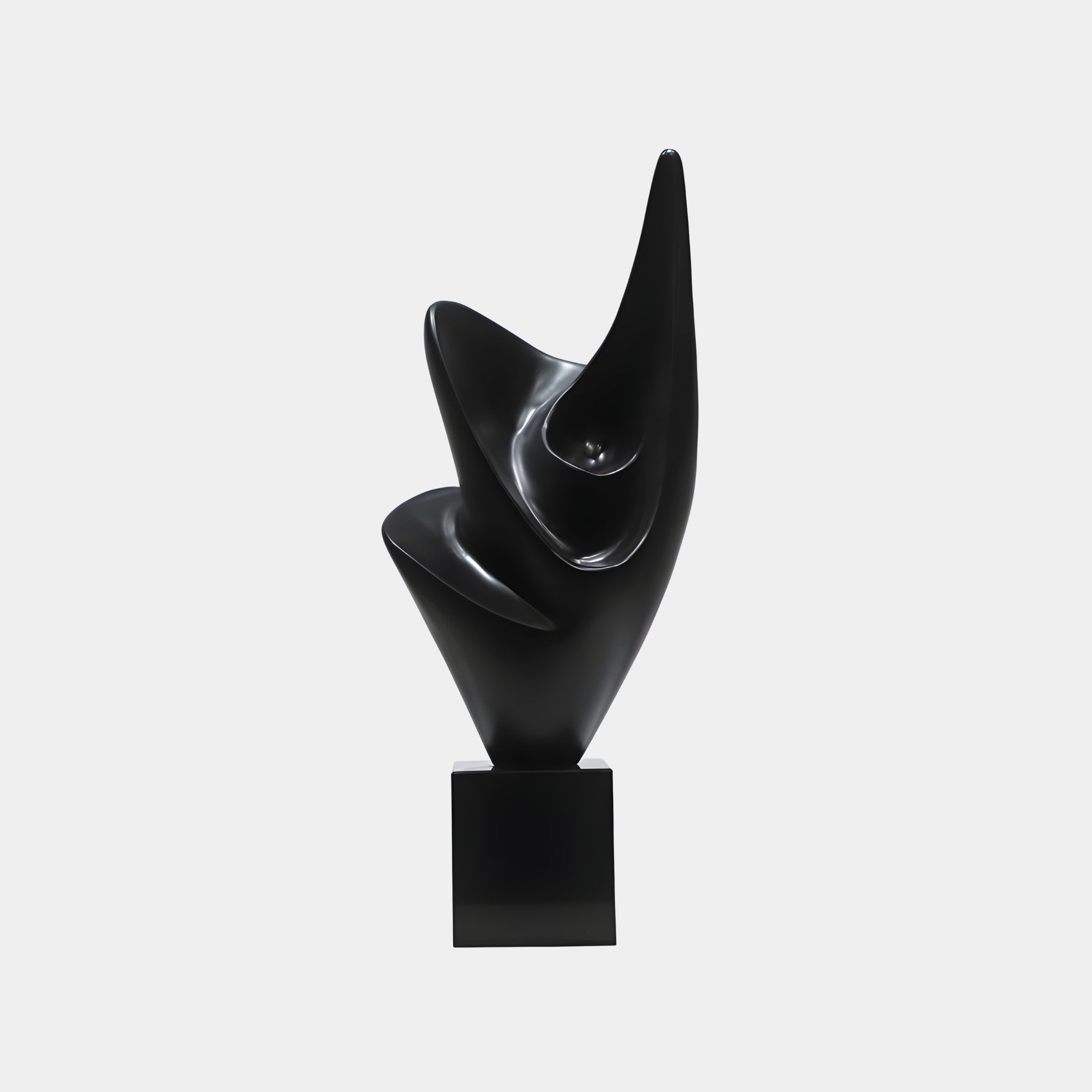 Twist Cairn Black Abstract Sculpture - 81cm