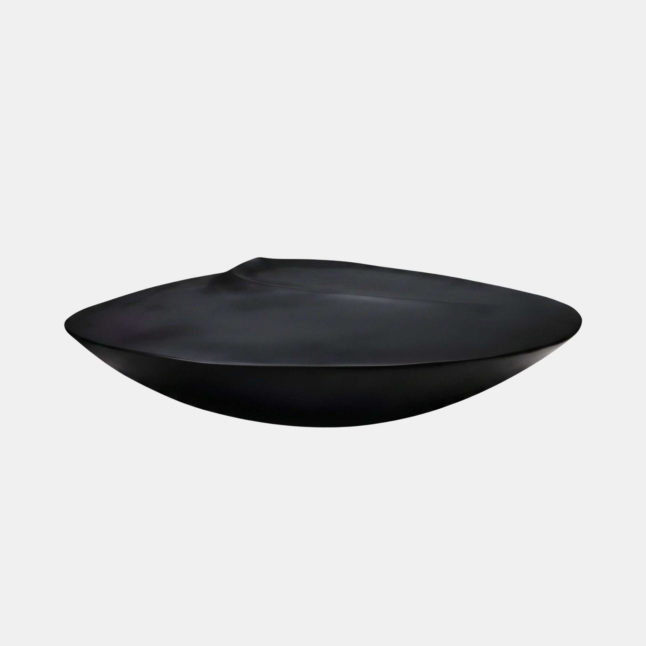Wide Calm Black Bowl Sculpture - 122cm