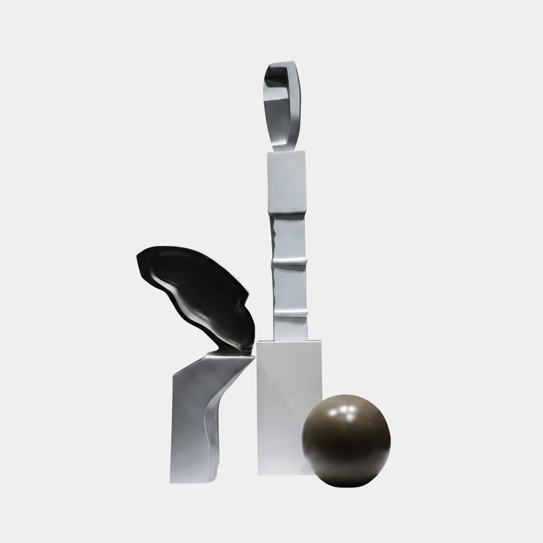Acara Silver & Bronze Abstract Sculpture - 179cm