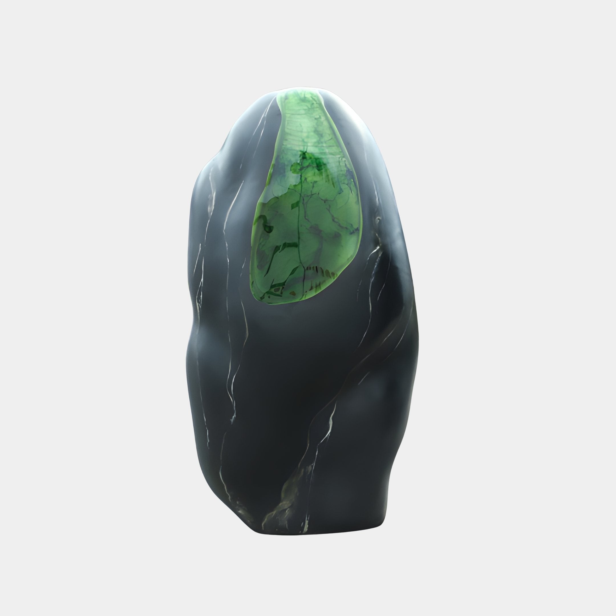 Jade Black & Green Sculpture - 98cm