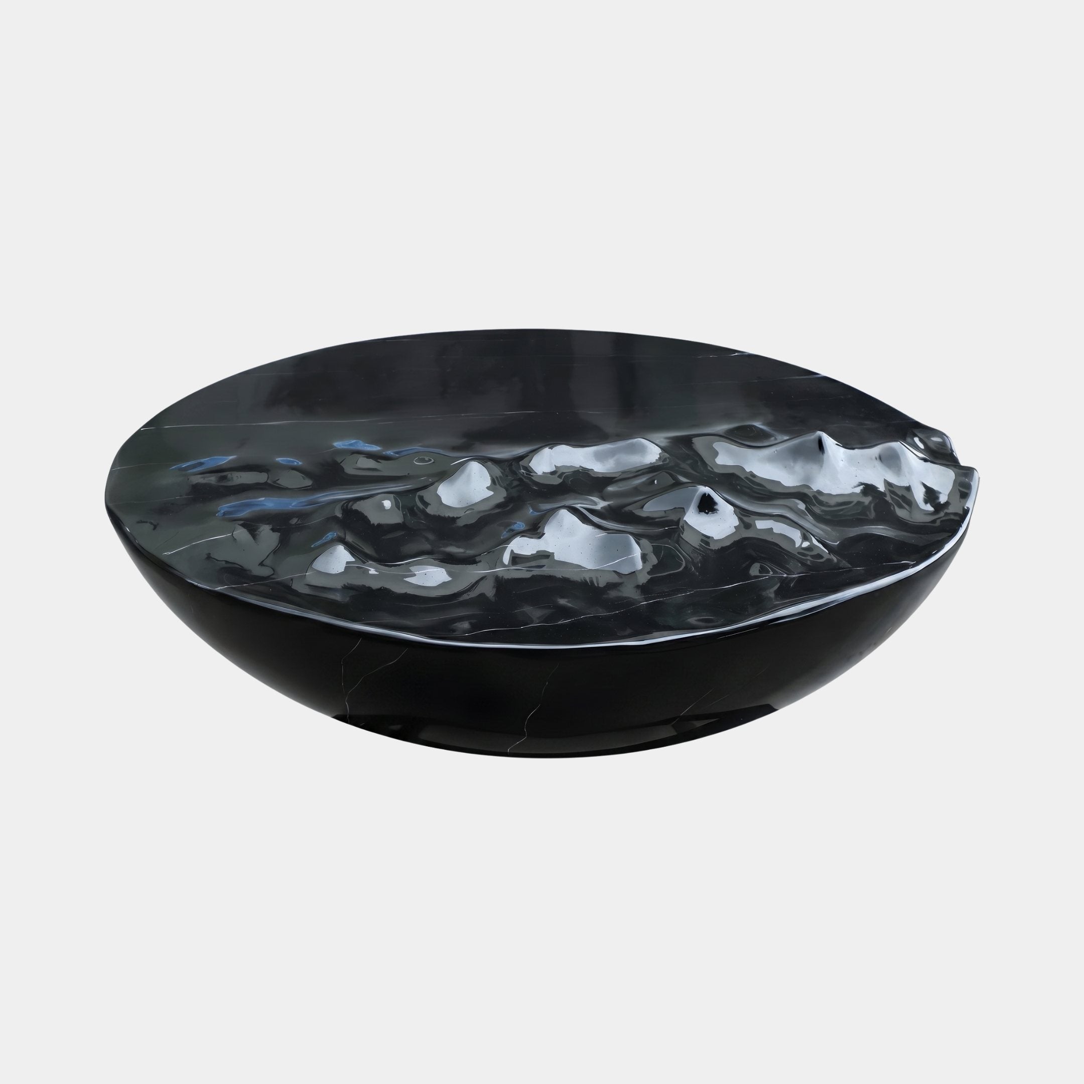Quarry Black & Green Bowl Sculpture - 110cm