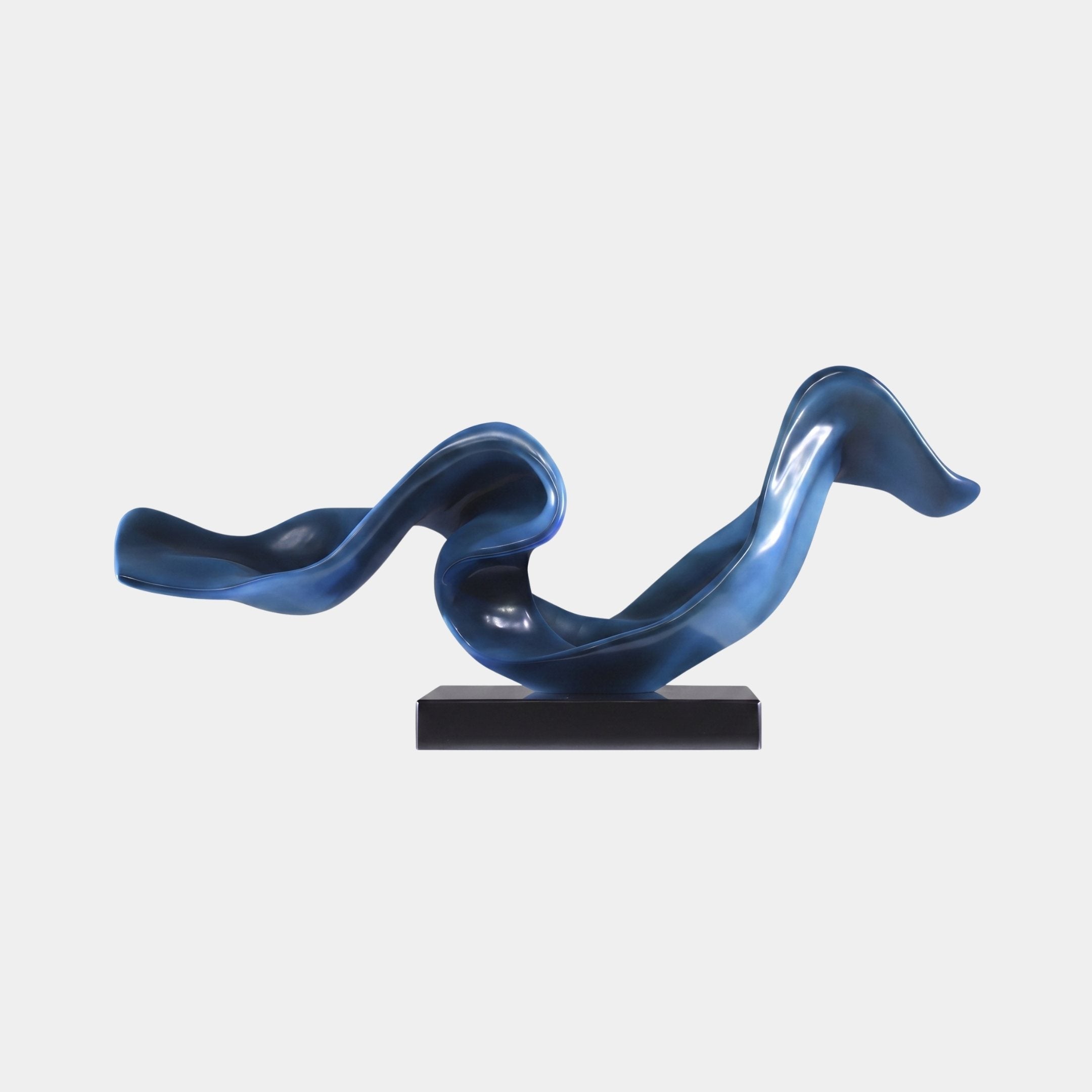 Eddy Blue & Green Wave Sculpture - 95cm