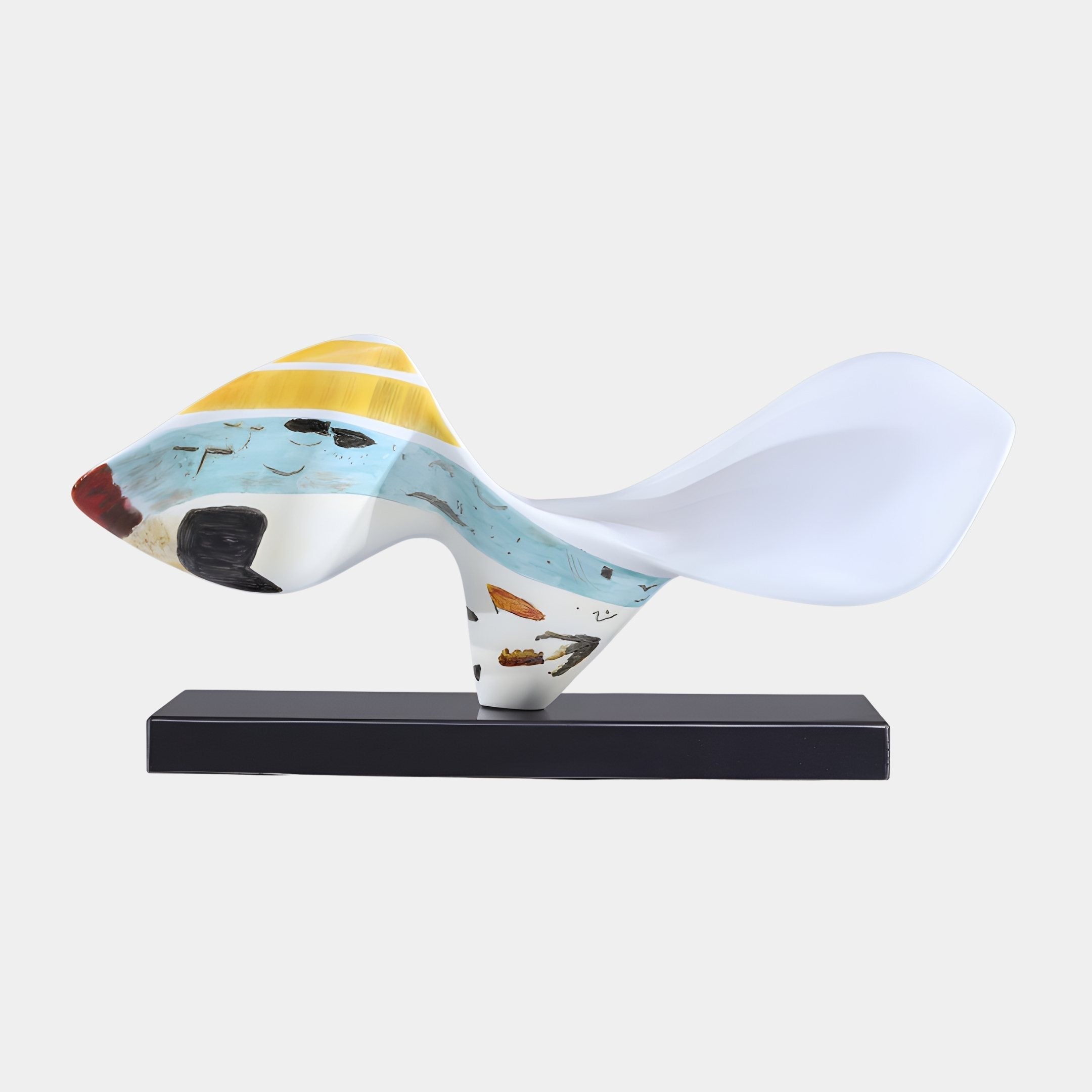 Bracken White Abstract Sculpture - 50cm