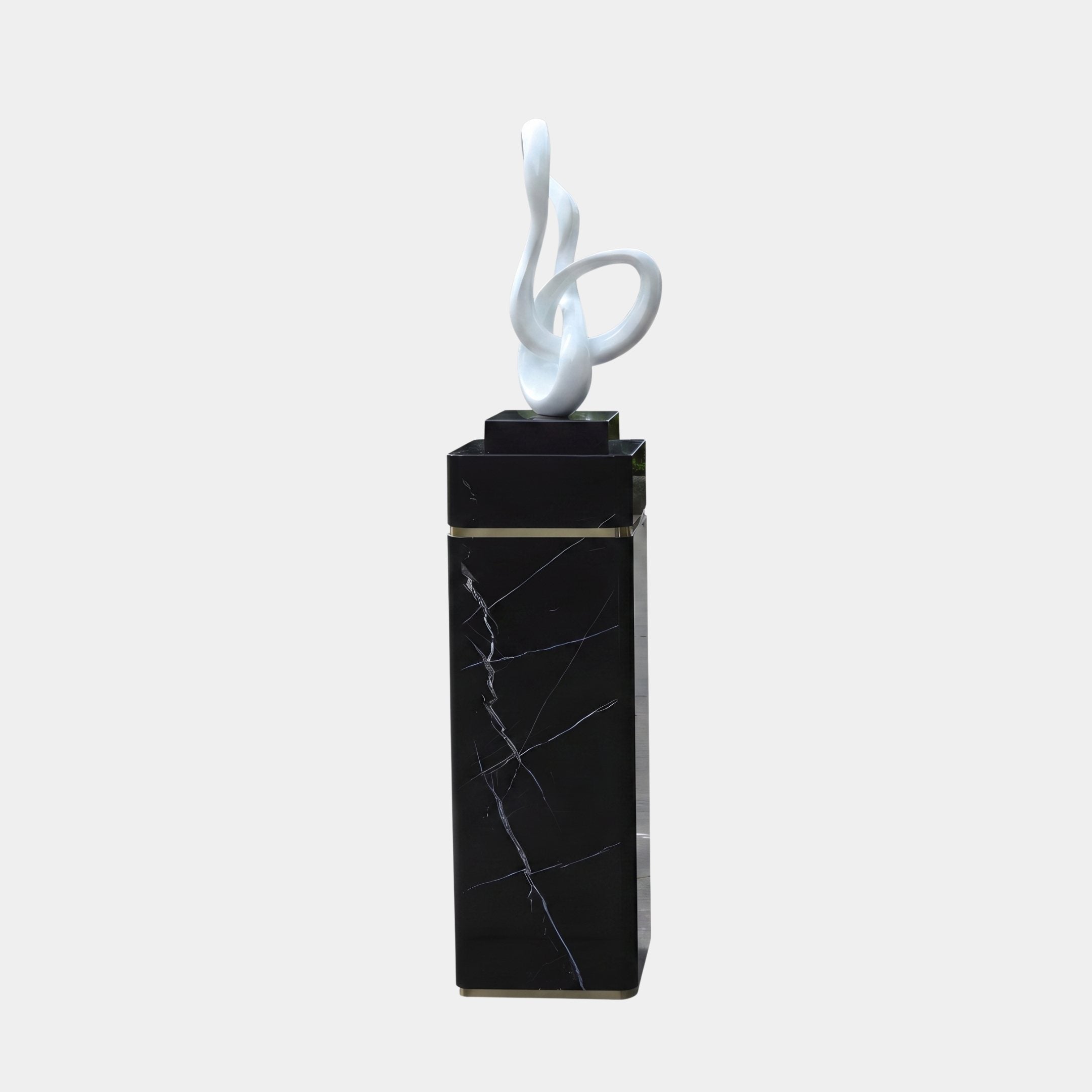 Calix Silver Abstract Sculpture - 147cm