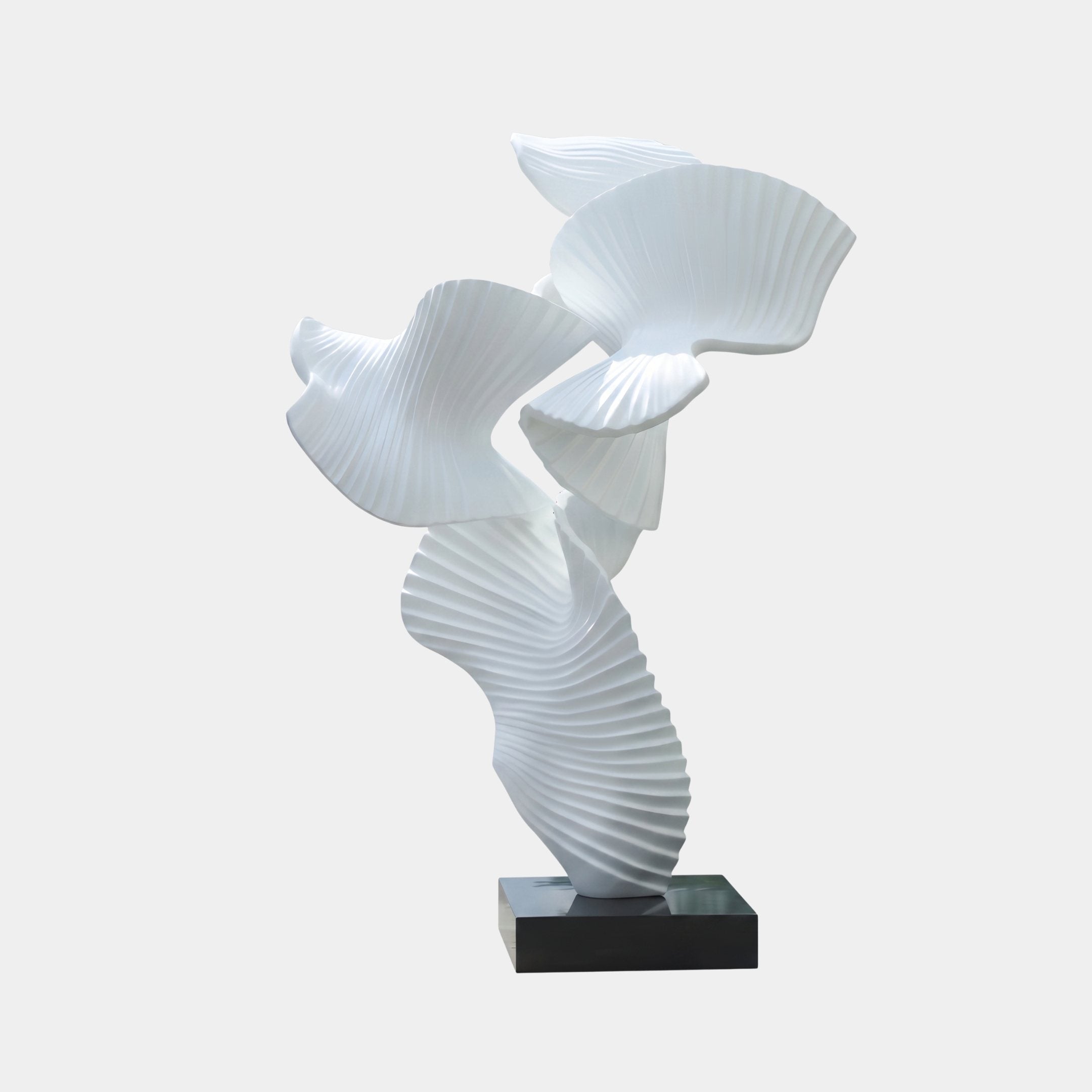 Cleo White & Gold Abstract Sculpture - 160cm