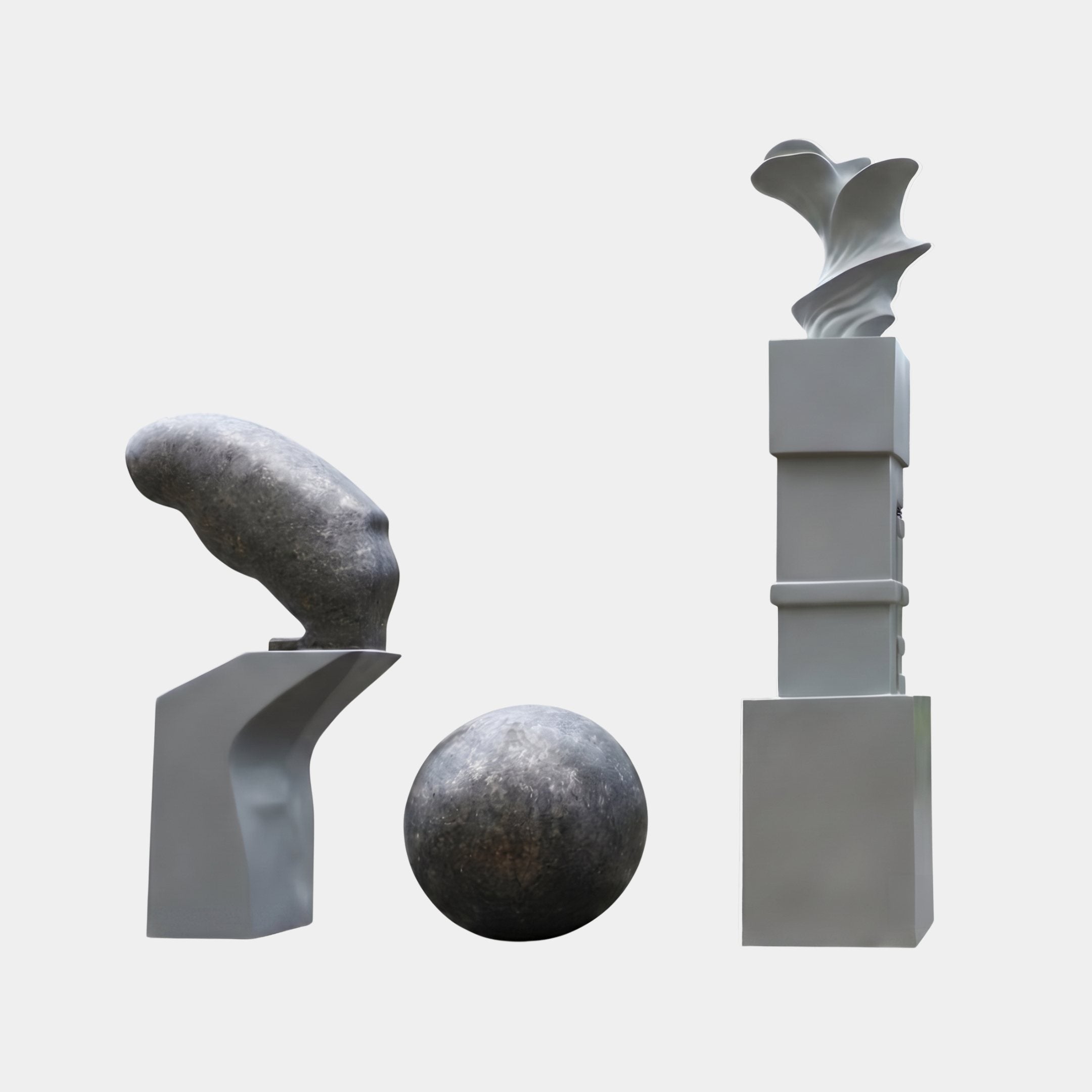Glaisdale Grey Abstract Sculpture - 196cm