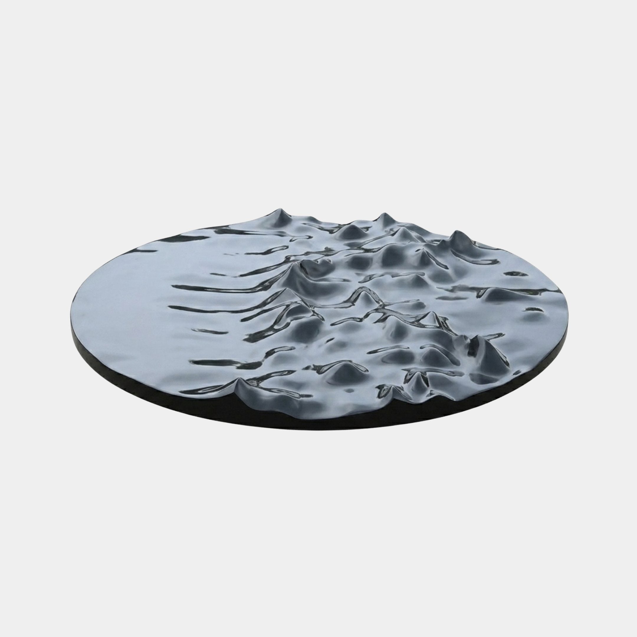 Eddison Black & Silver Dish Sculpture - 150cm