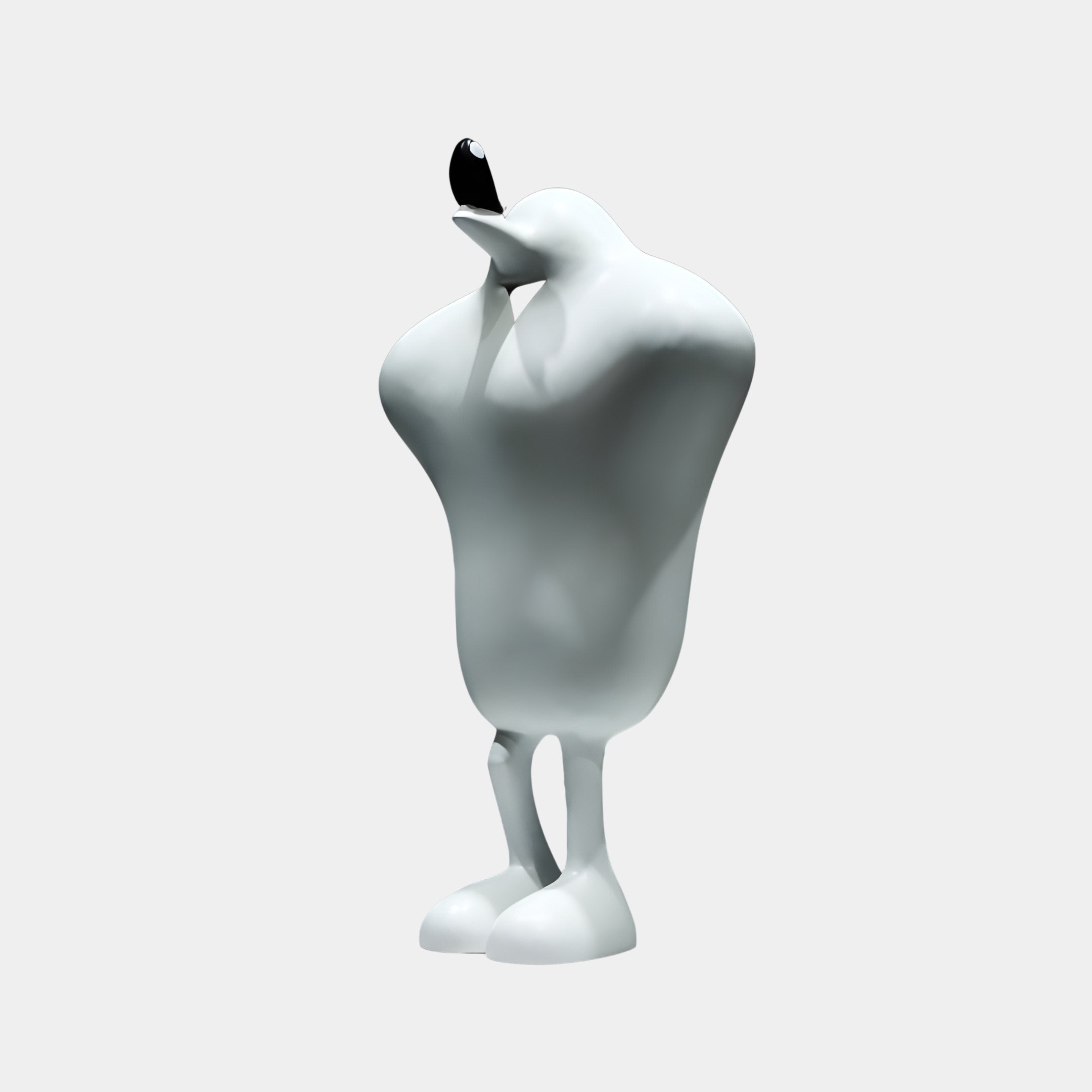 Quiet Figure White Figure Sculpture - 75cm