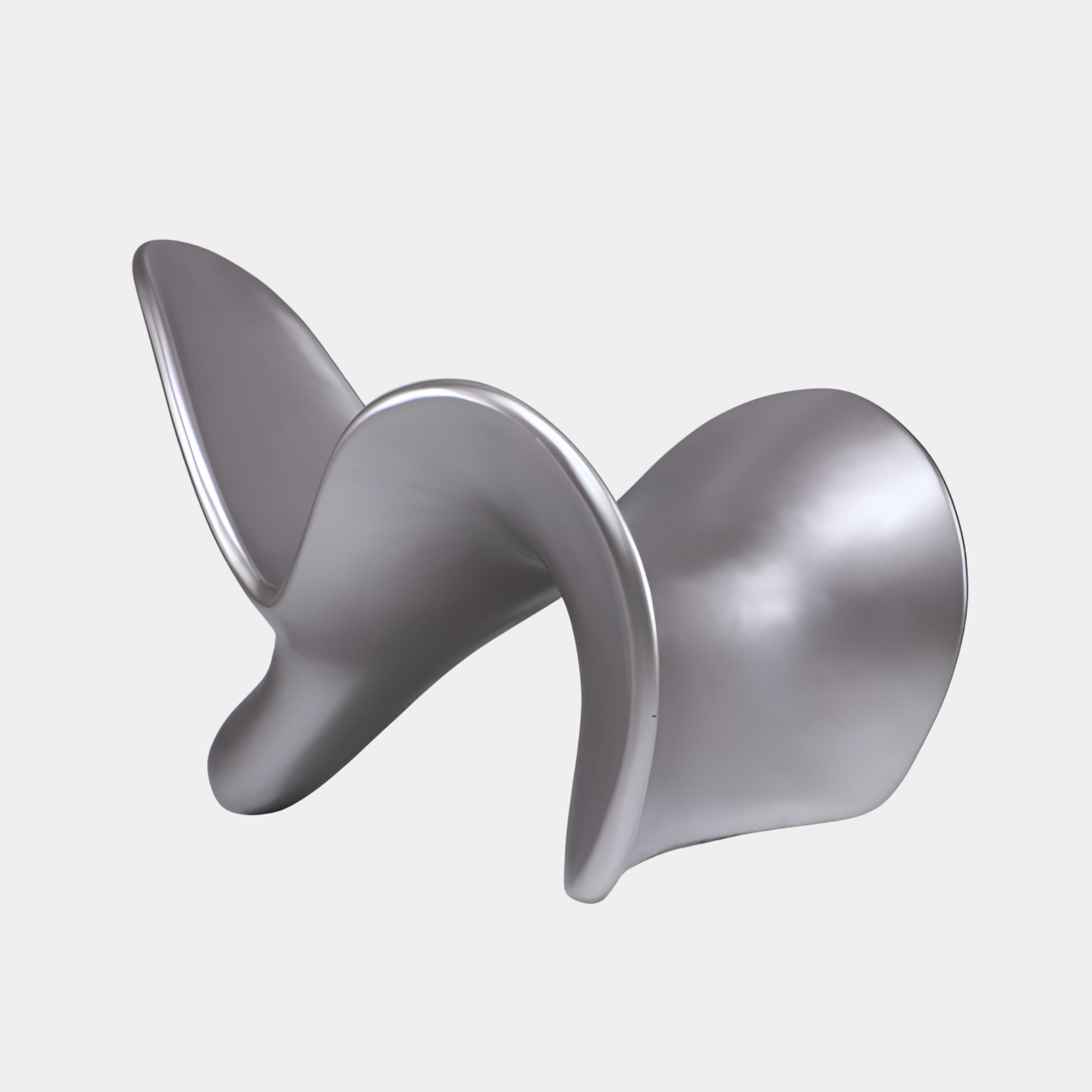 Lucian Silver Abstract Sculpture - 94cm