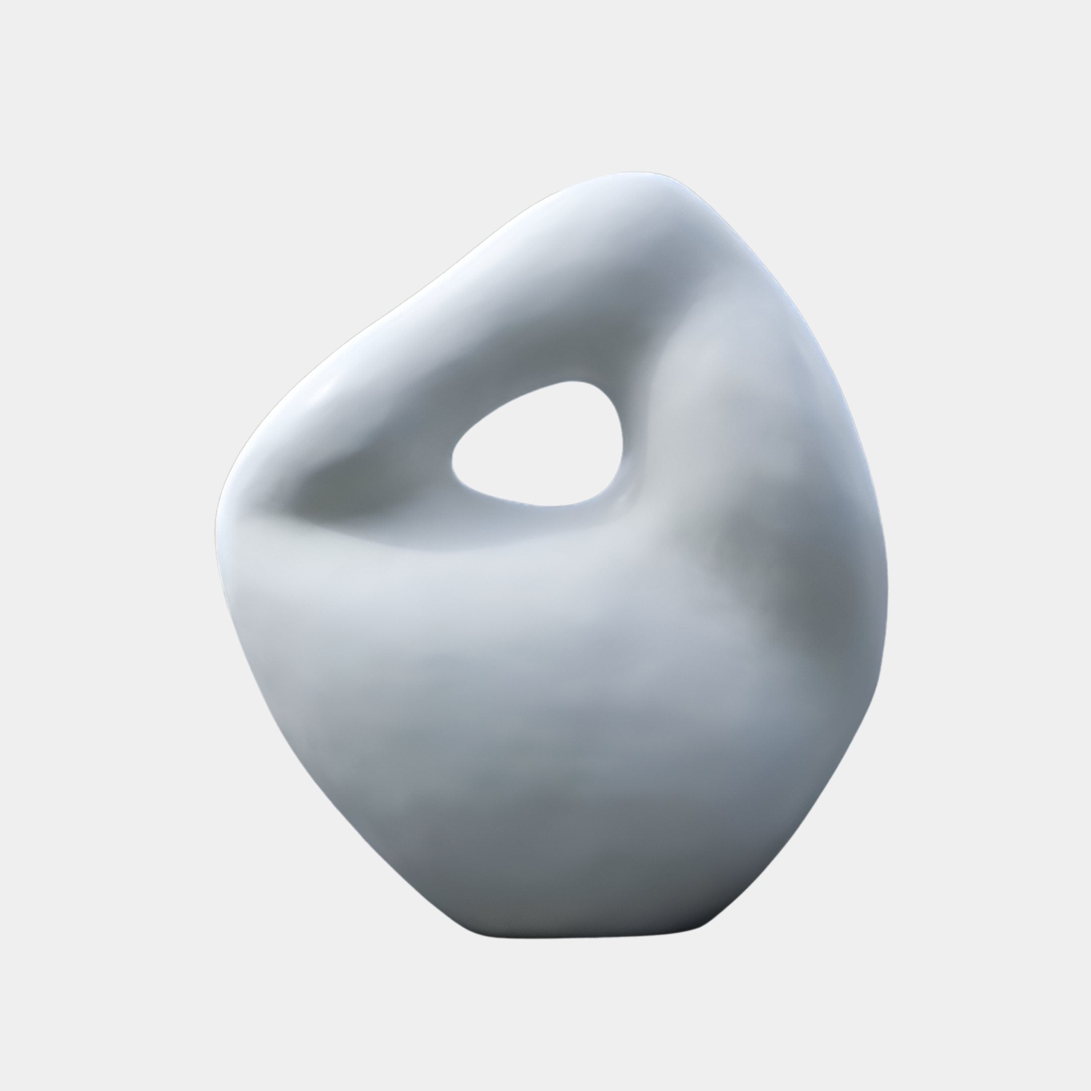 Merrick White Abstract Sculpture - 120cm