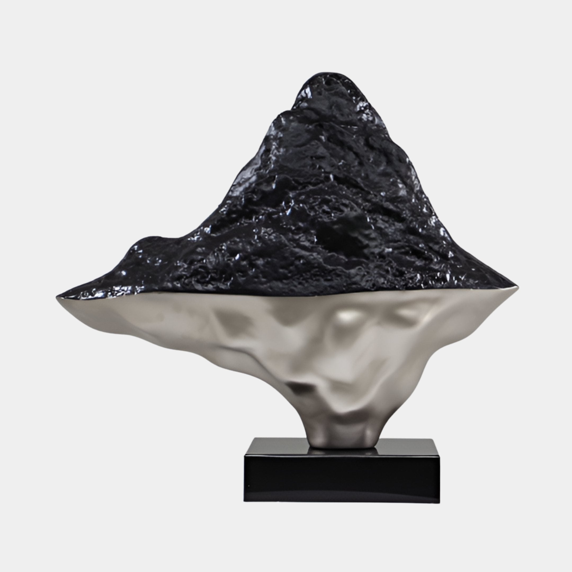 Mistral Black & Silver Mountain Sculpture - 56cm
