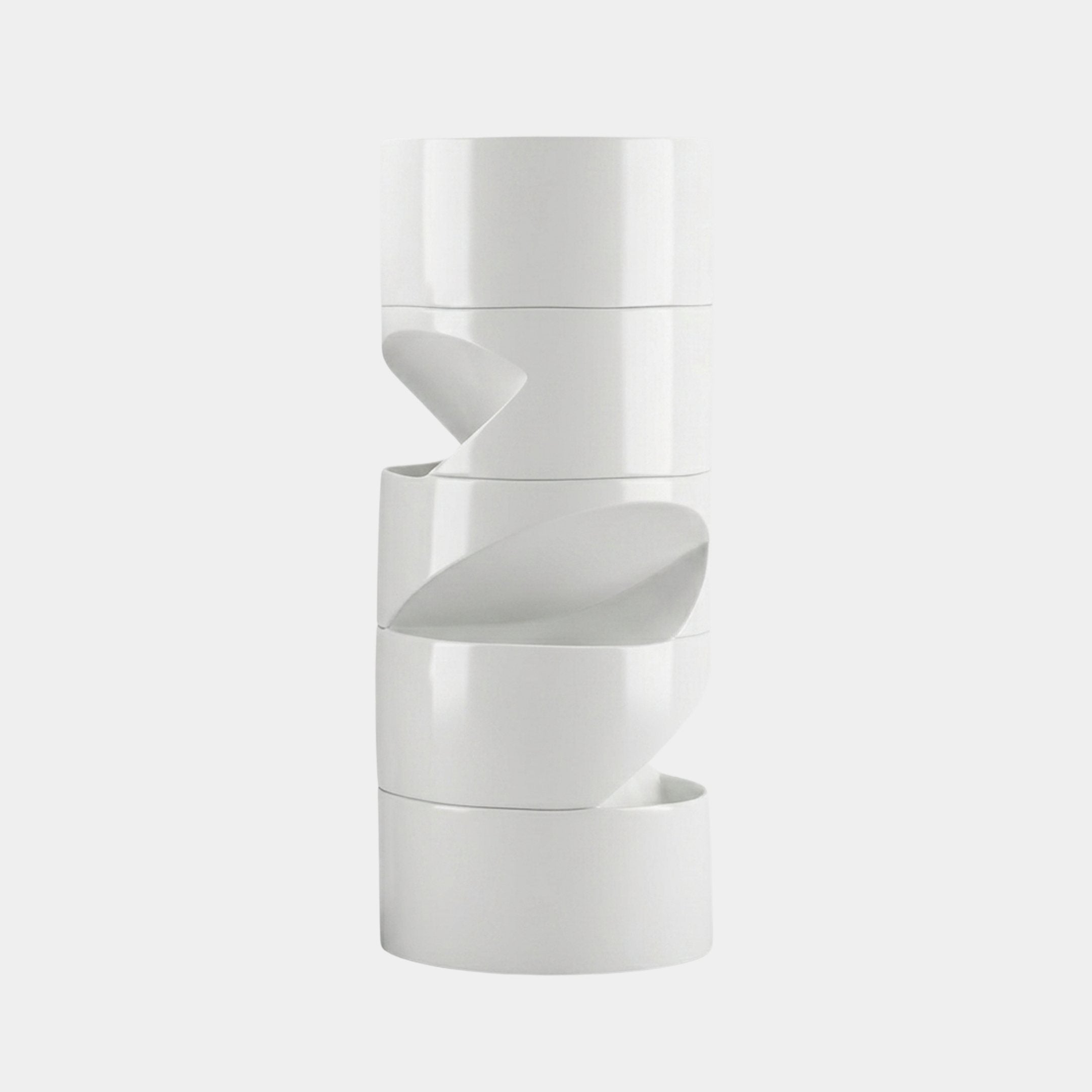 Kingston White Cylinder Sculpture - 120cm