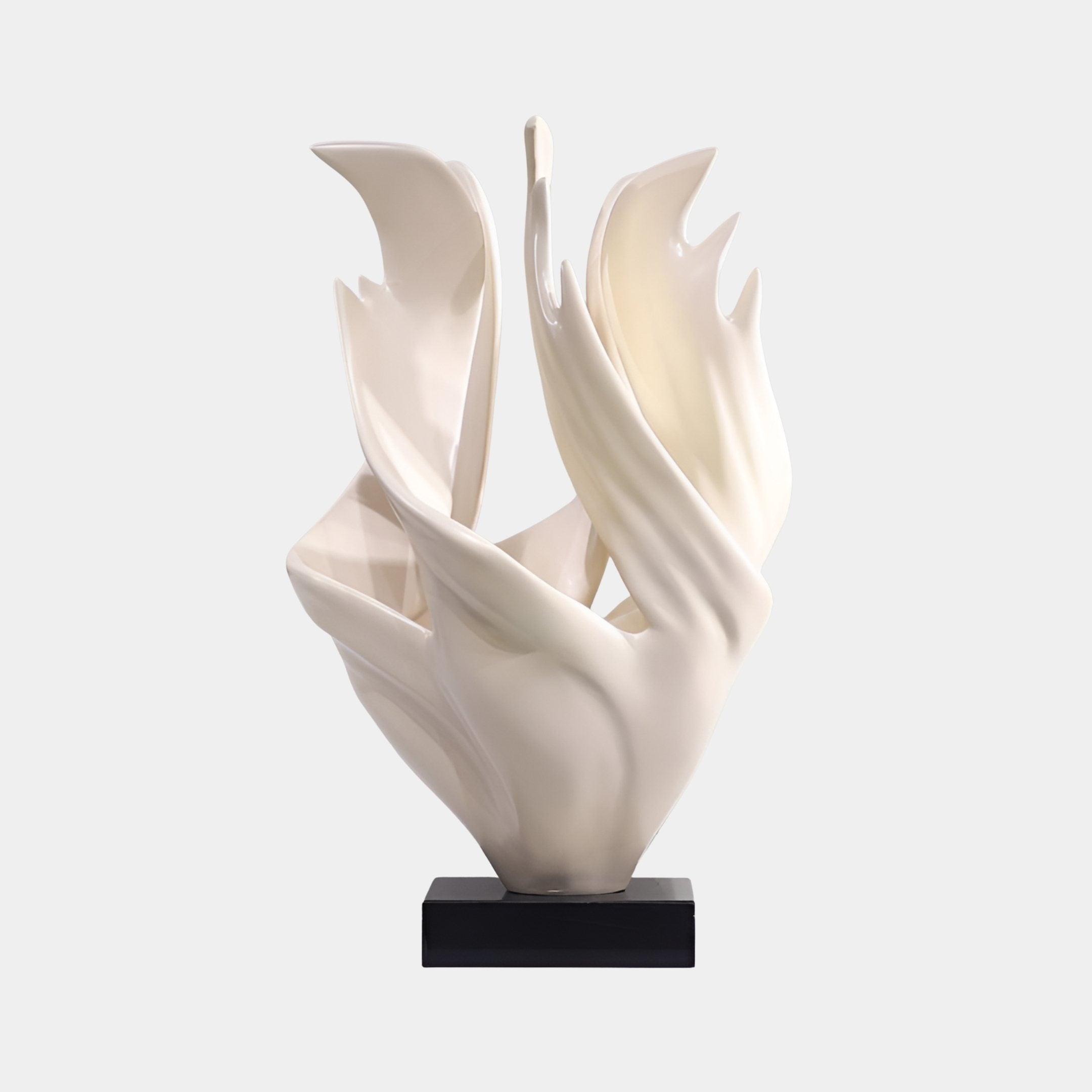 Oakley White Abstract Sculpture - 76cm