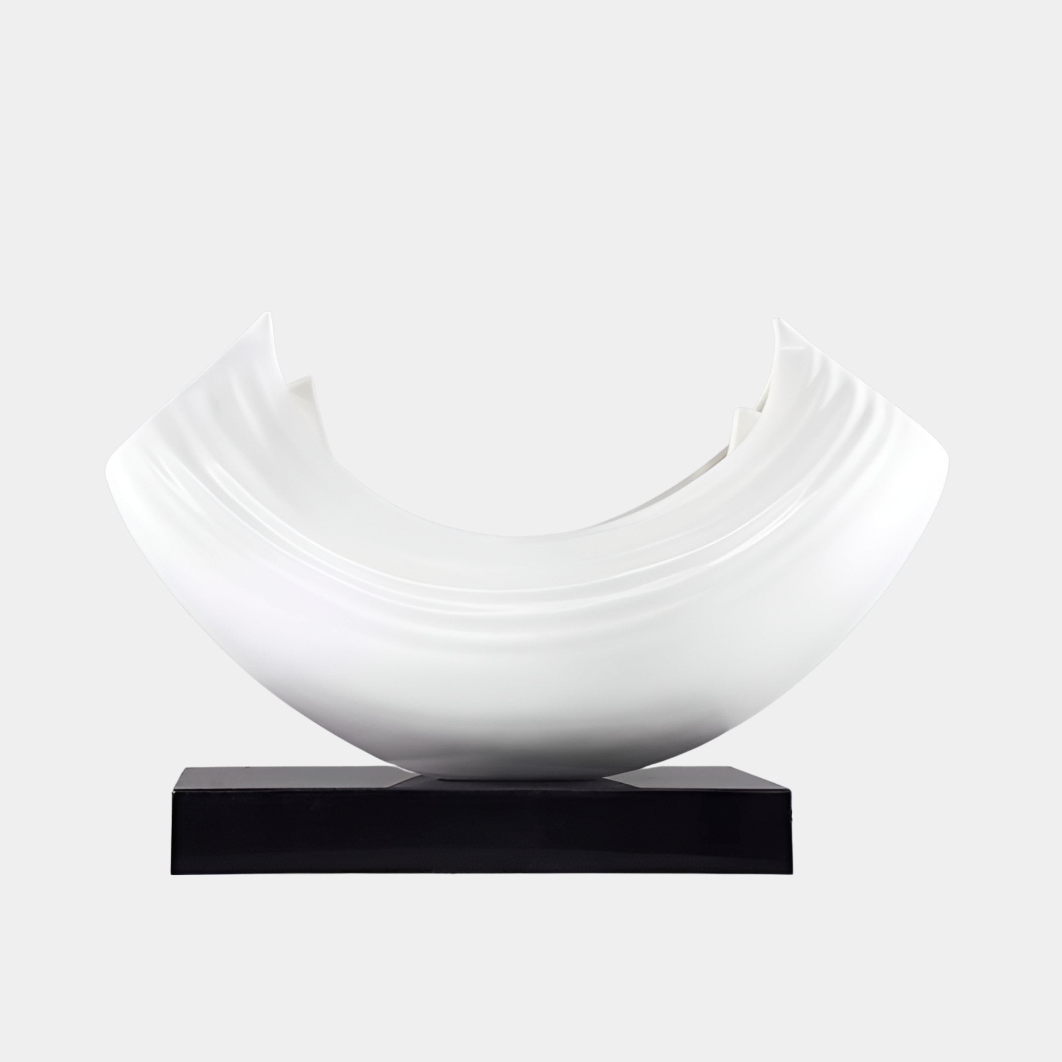 Romney White Bowl Sculpture - 88cm