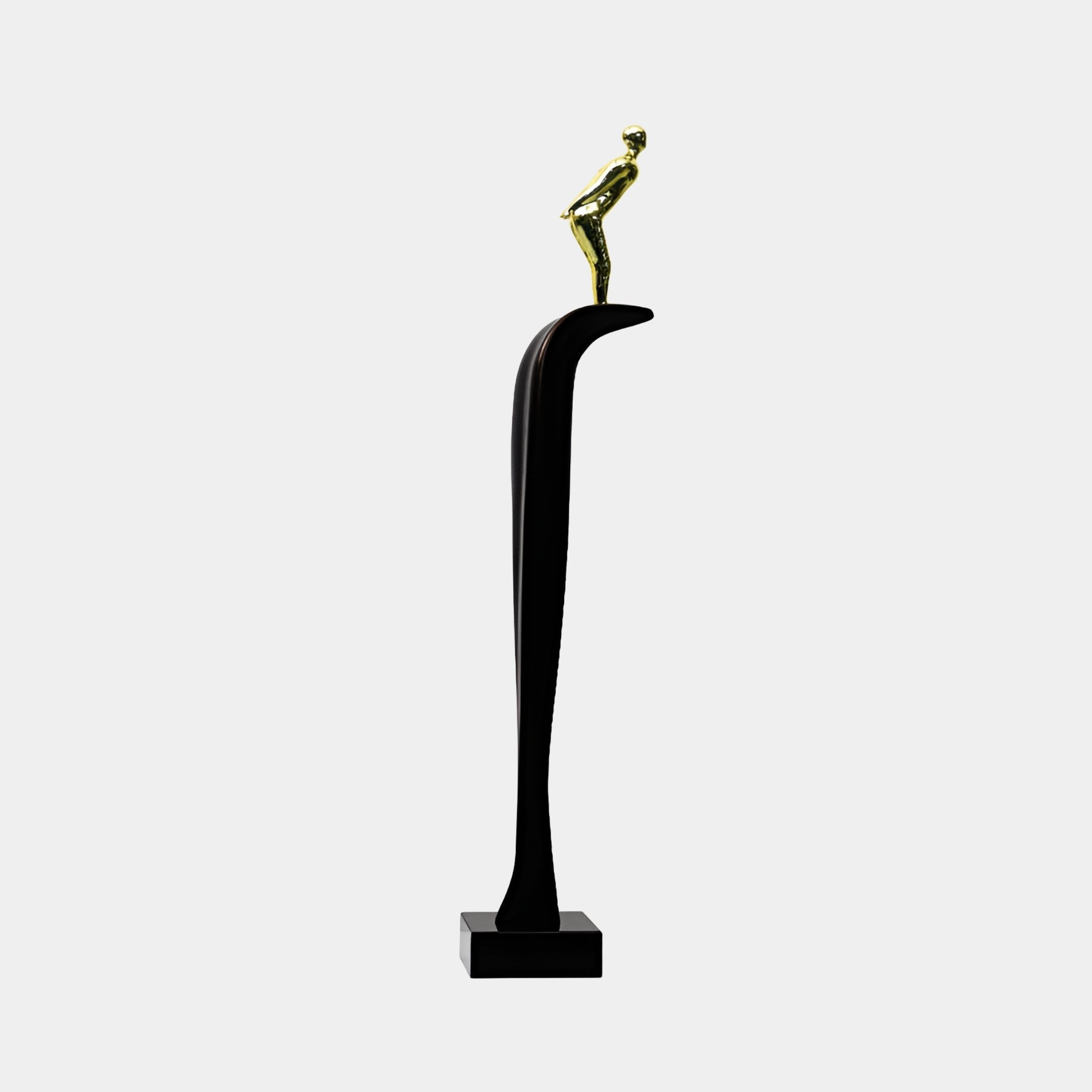 Aveline Black & Gold Abstract Sculpture - 105cm