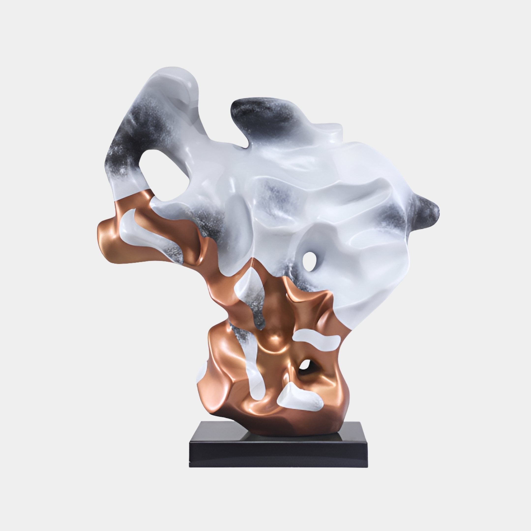 Sorley White & Copper Abstract Sculpture - 80cm
