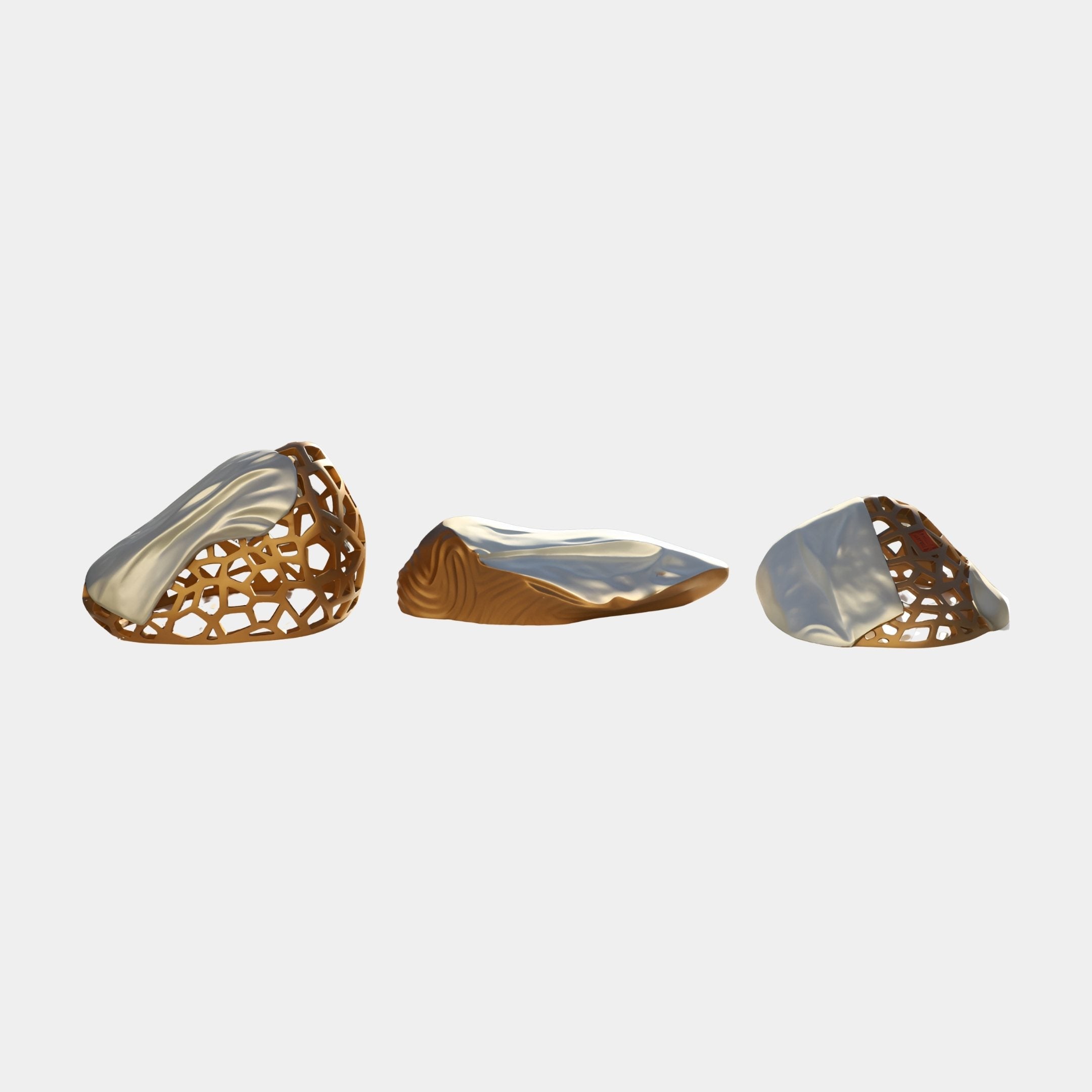 Lealholm Brown & White Shell Sculpture - 85cm