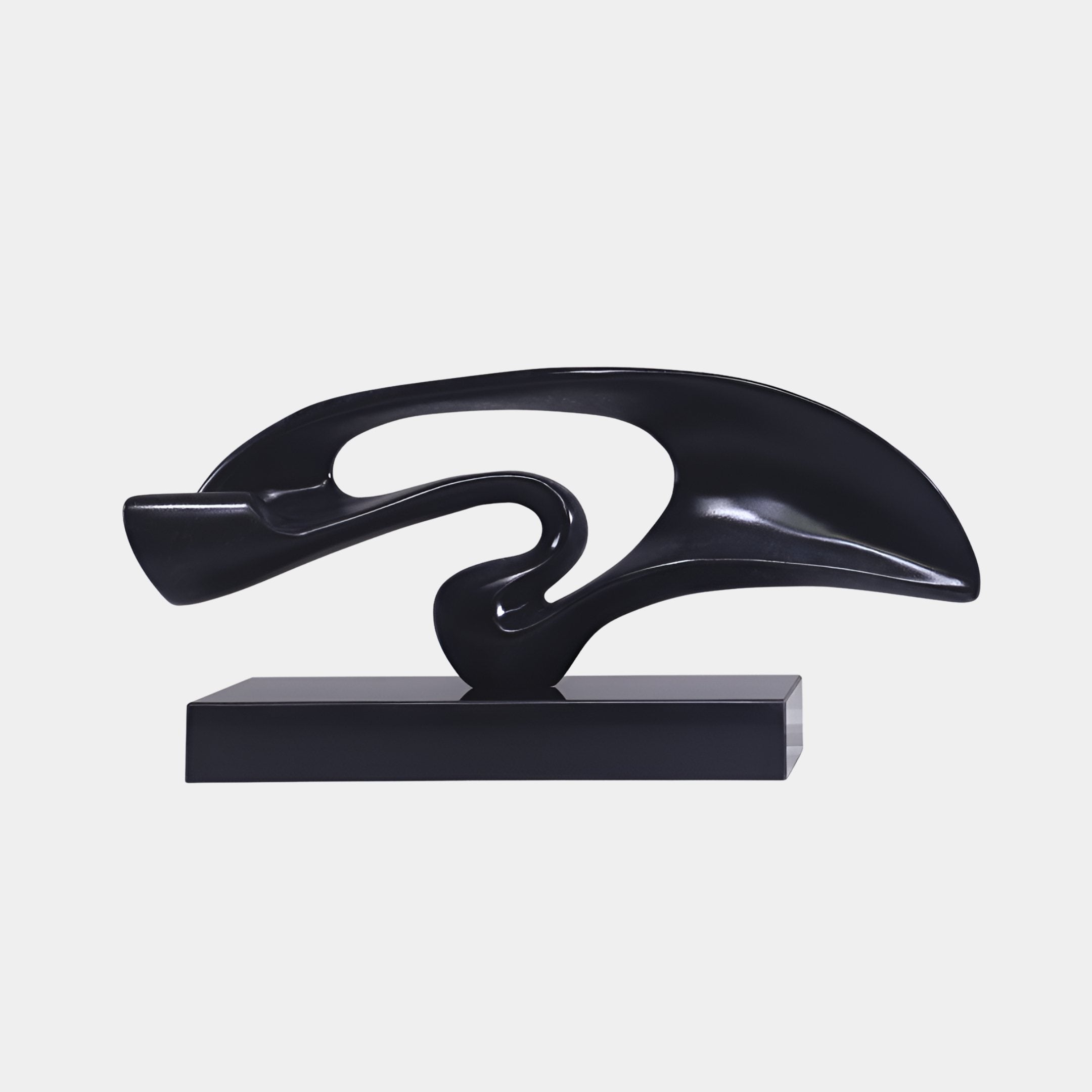 Westmere Black Abstract Sculpture - 65cm