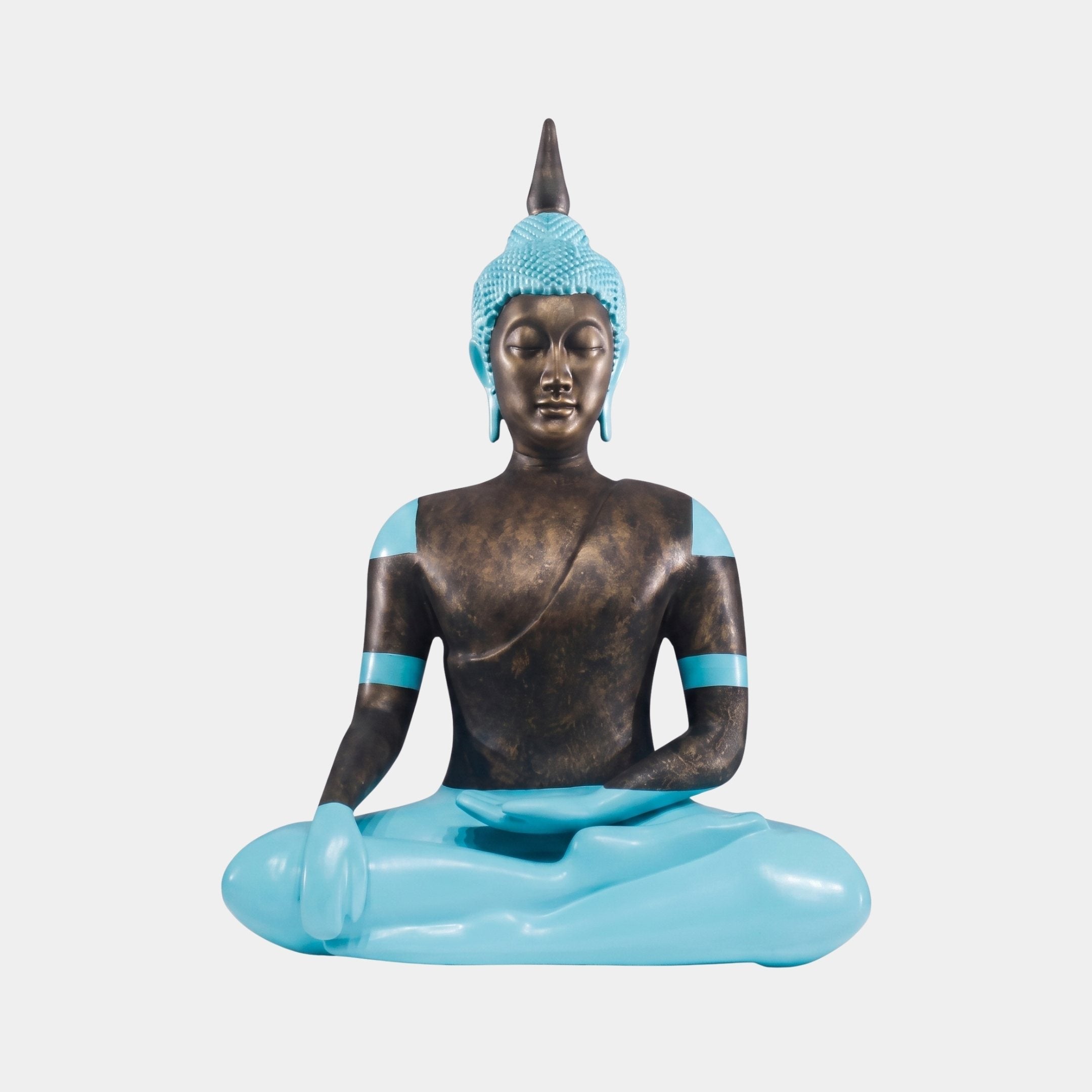 Elcombe Bronze & Blue Buddha Sculpture - 80cm