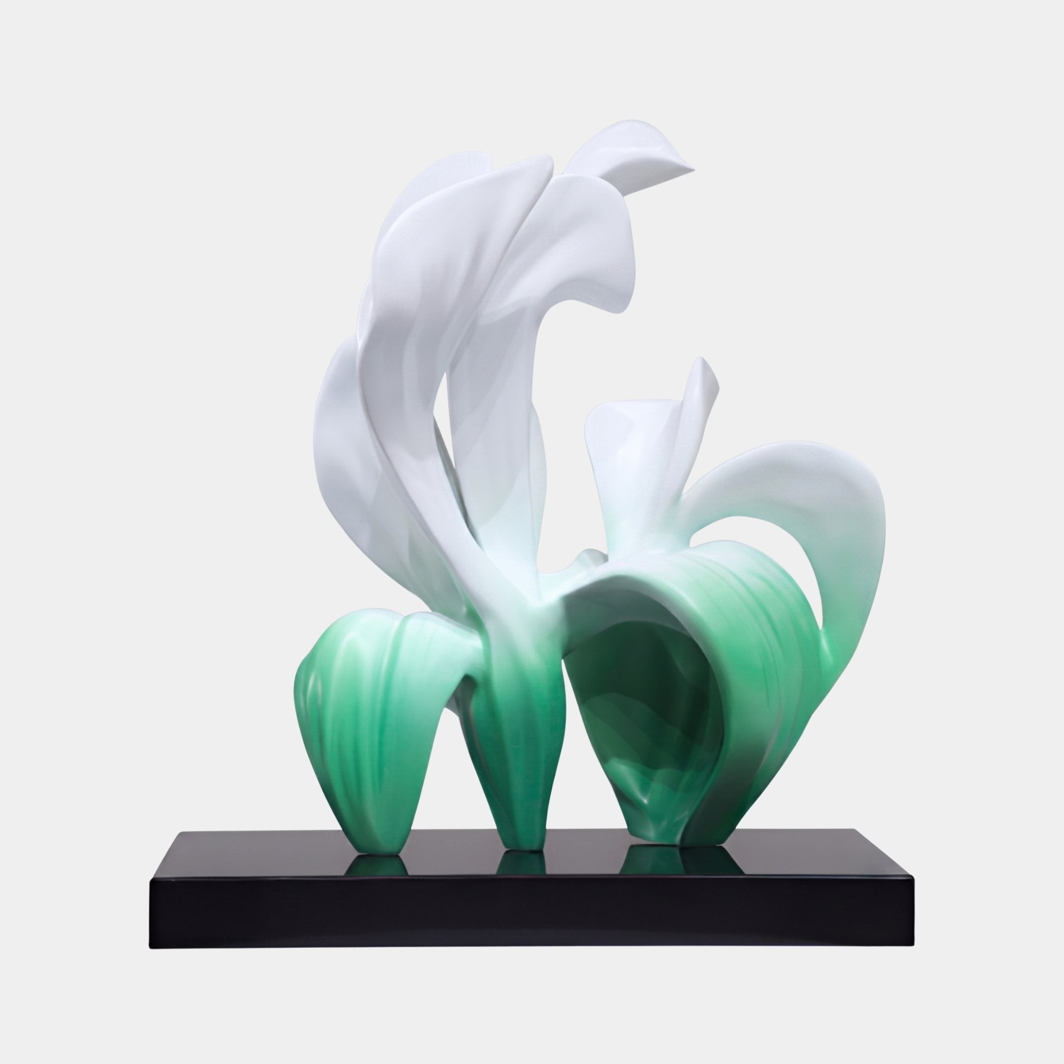 Inglewood White & Green Organic Sculpture - 65cm
