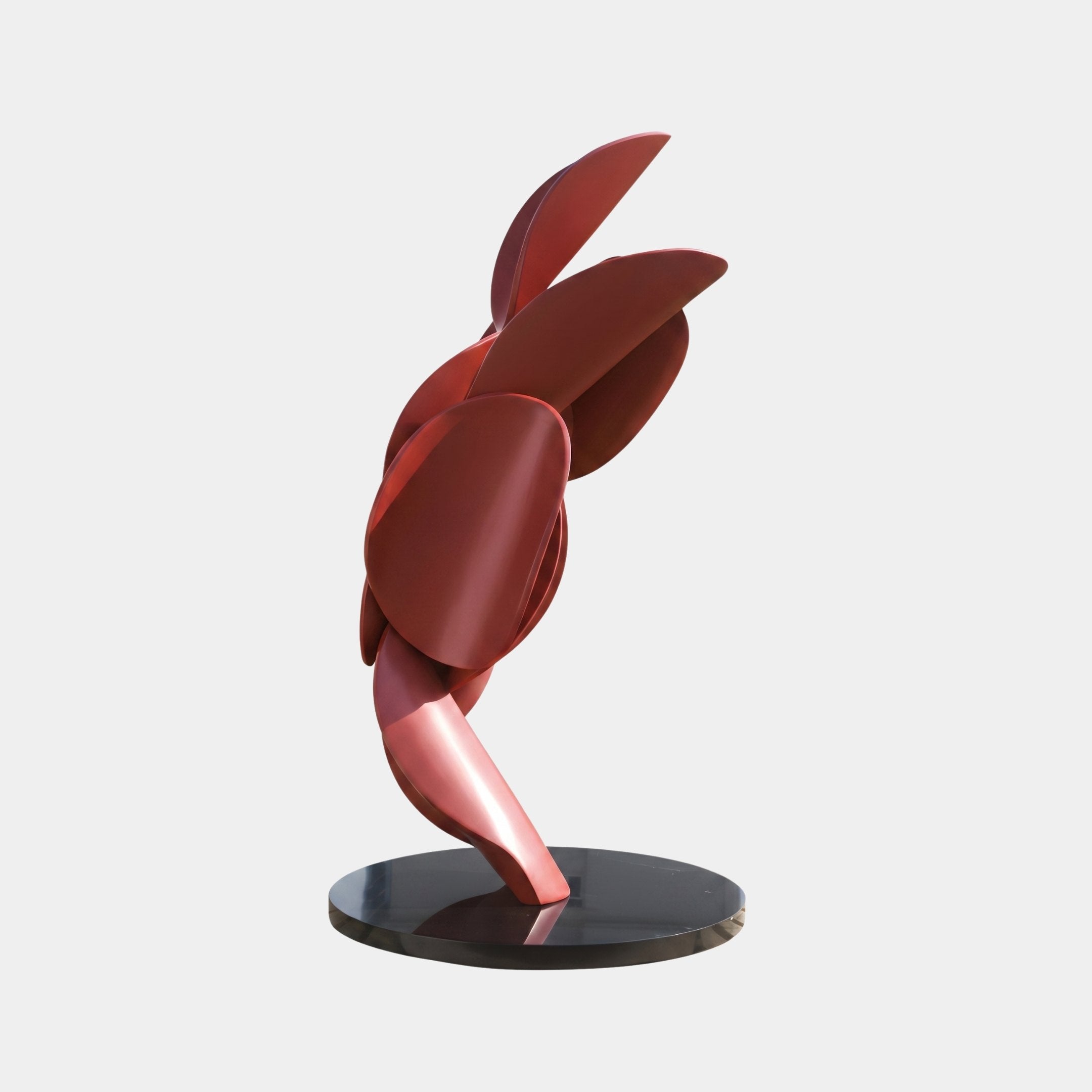 Ember Red Abstract Sculpture - 194cm