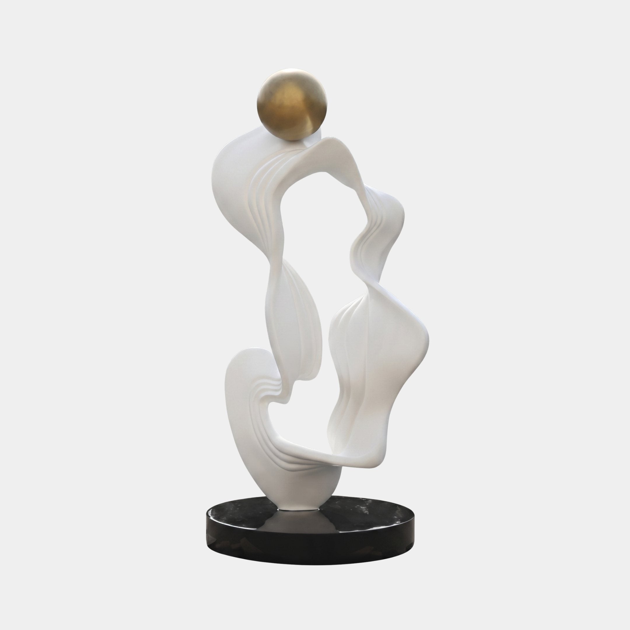 Quenelda White & Gold Figure Sculpture - 200cm