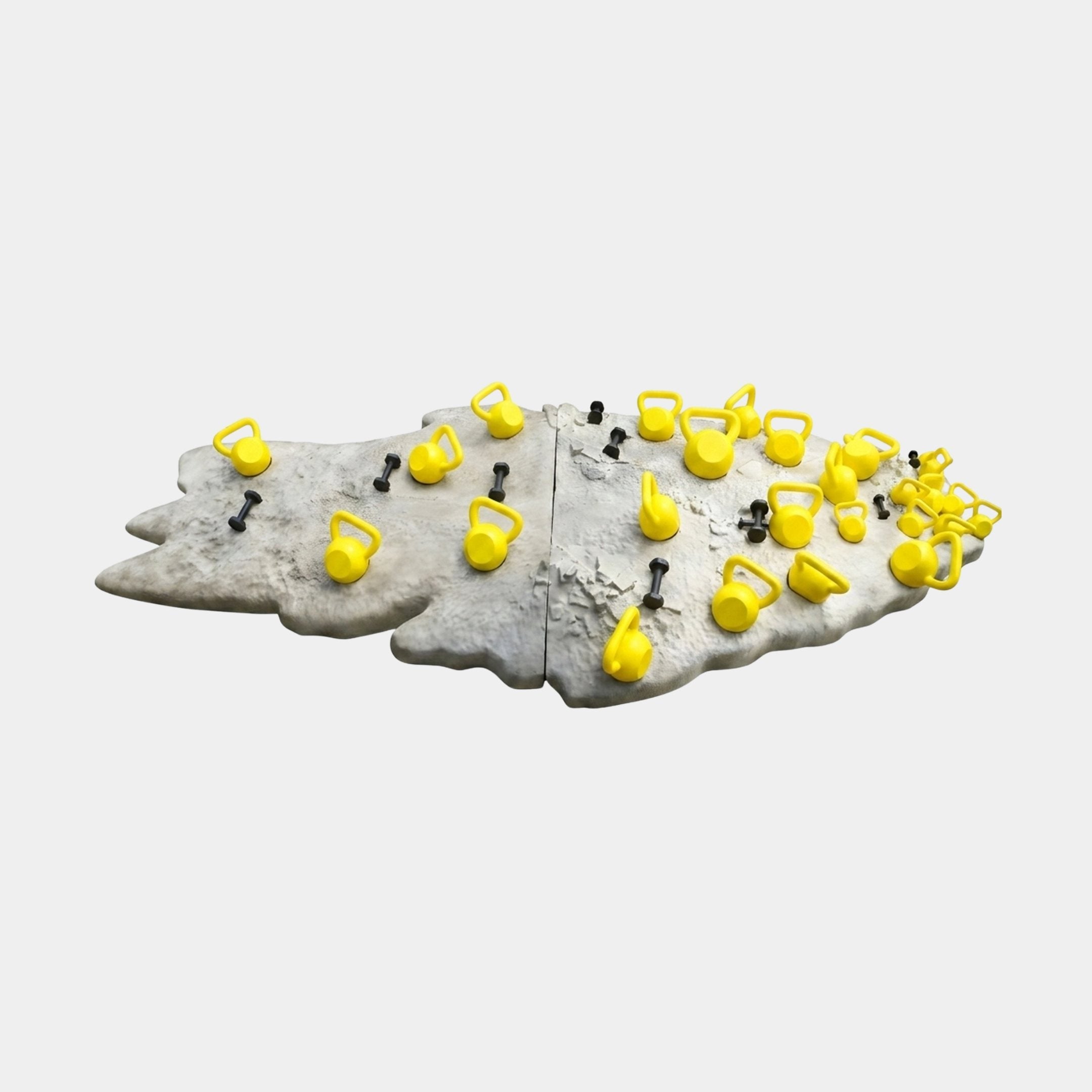 Bramshaw Yellow & Black Gym Weights - 700cm