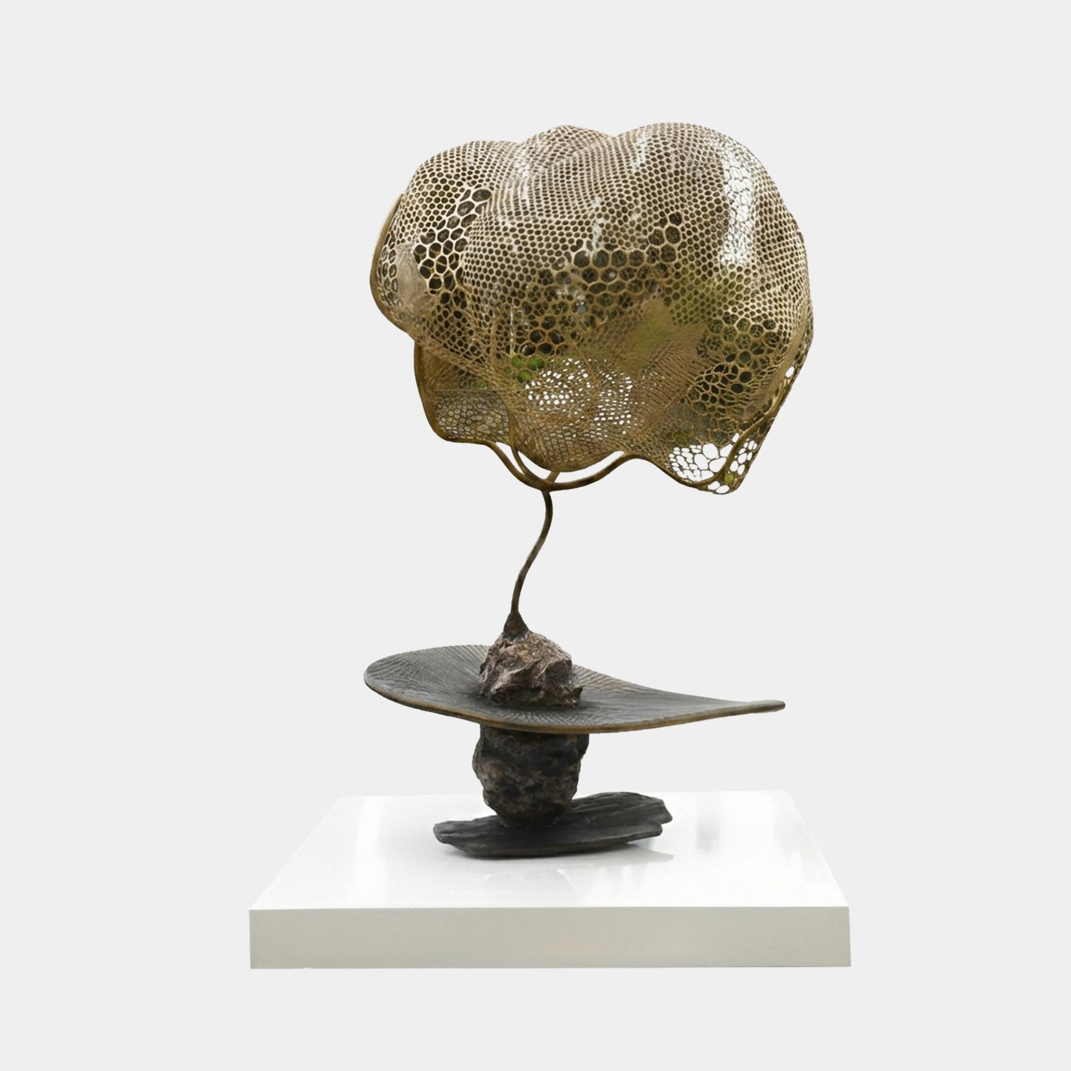 Ridlington Gold Abstract Sculpture - 292cm