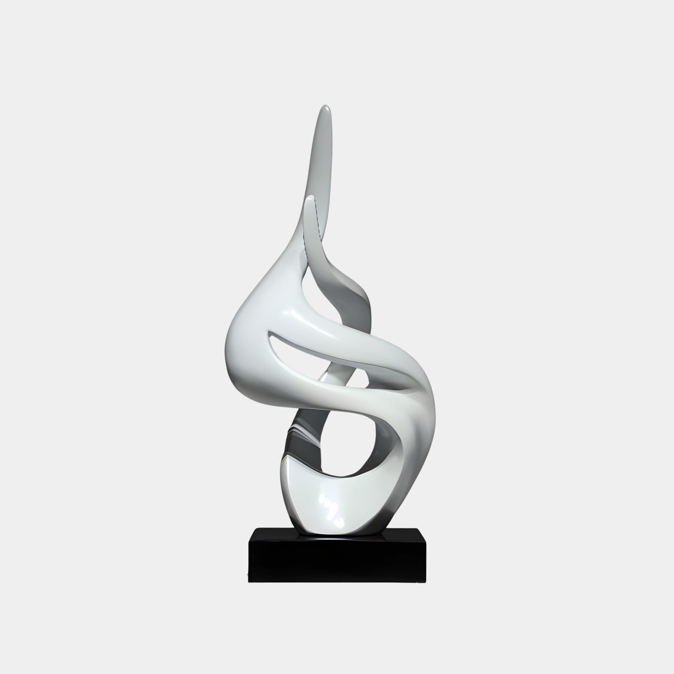 Quaver White Abstract Sculpture - 70cm