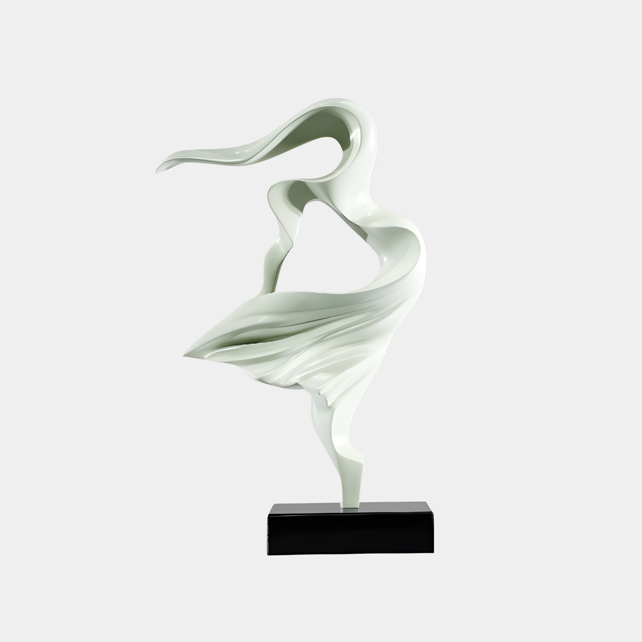 Waltz White Abstract Sculpture - 74cm