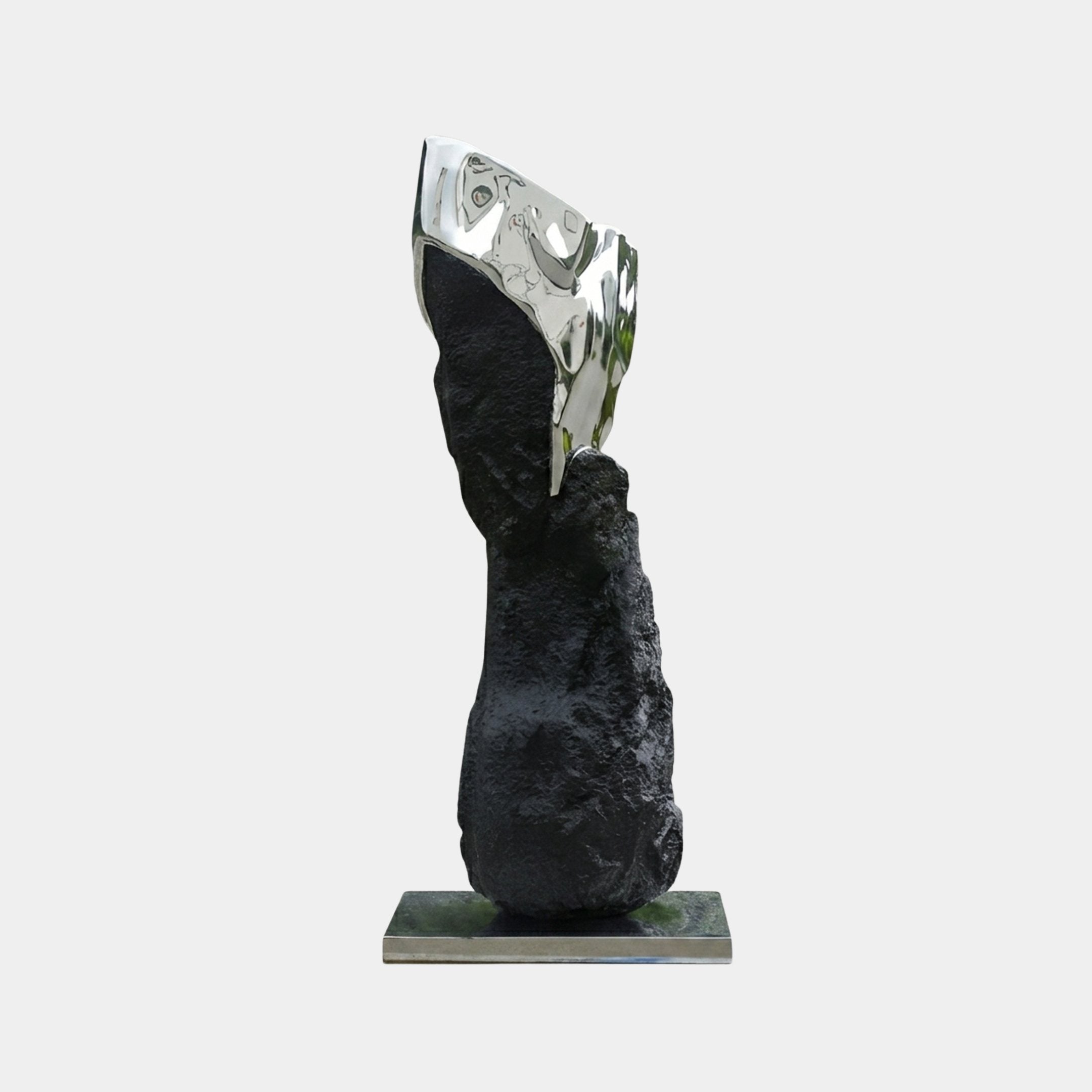Verwood Black & Silver Rock Sculpture - 166cm