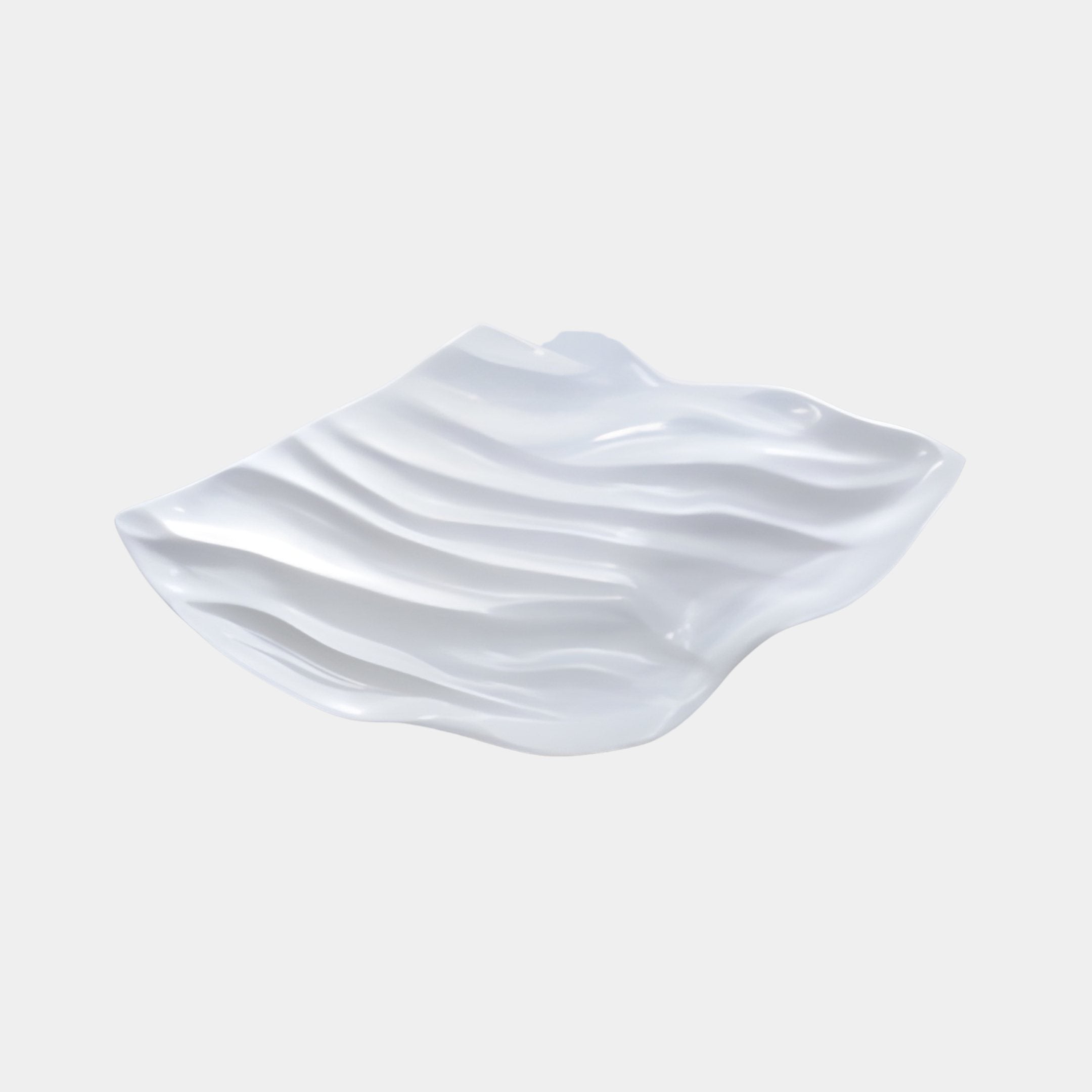 Fold White Abstract Sculpture - 102cm