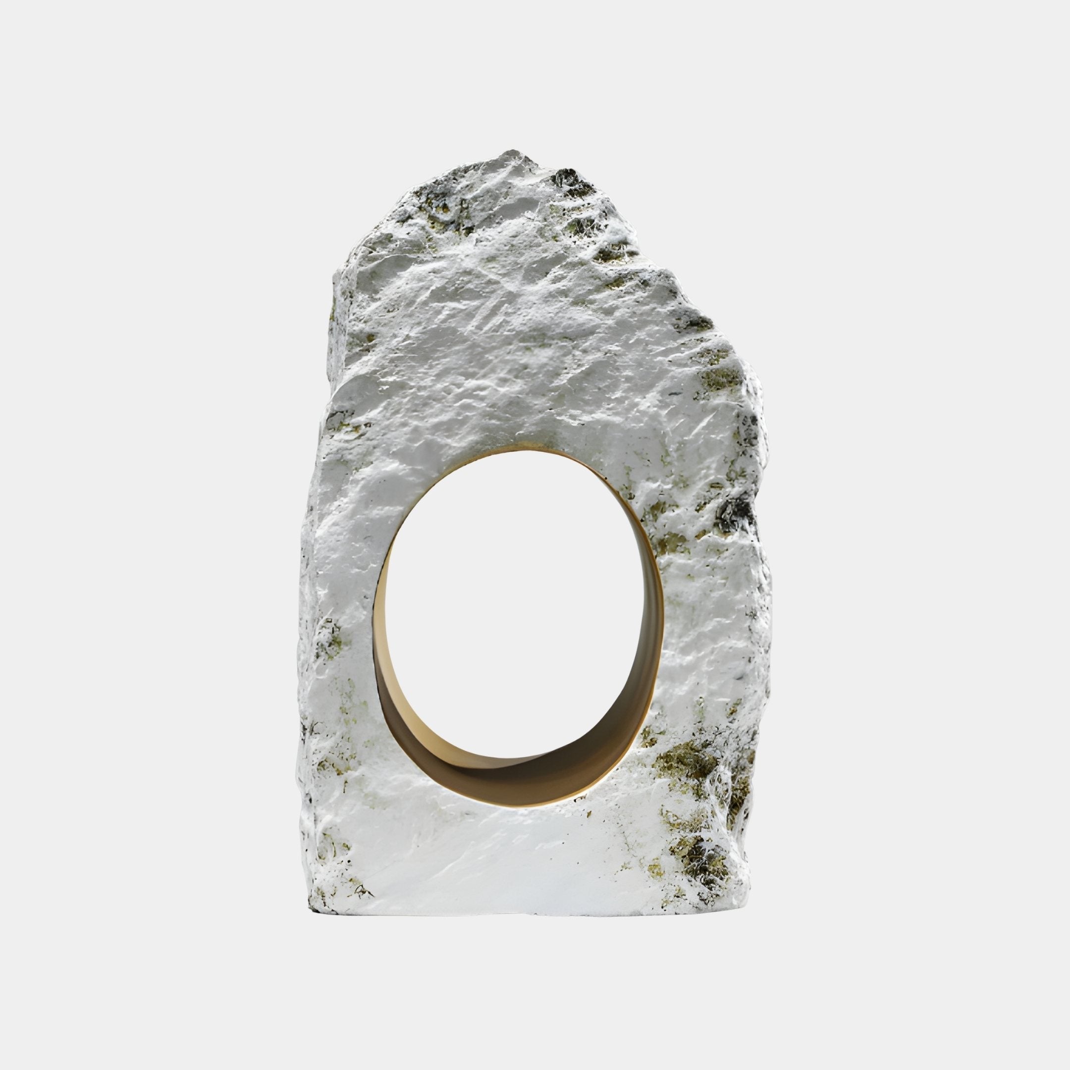 Aperture Grey & Gold Abstract Sculpture - 41cm